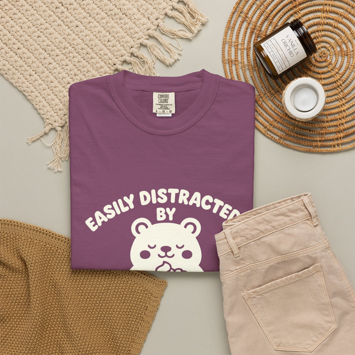 Easily Distracted by Thanksgiving Leftovers T-Shirt — Cute Turkey/Bear Holiday Tee - Trending Now - October 2026