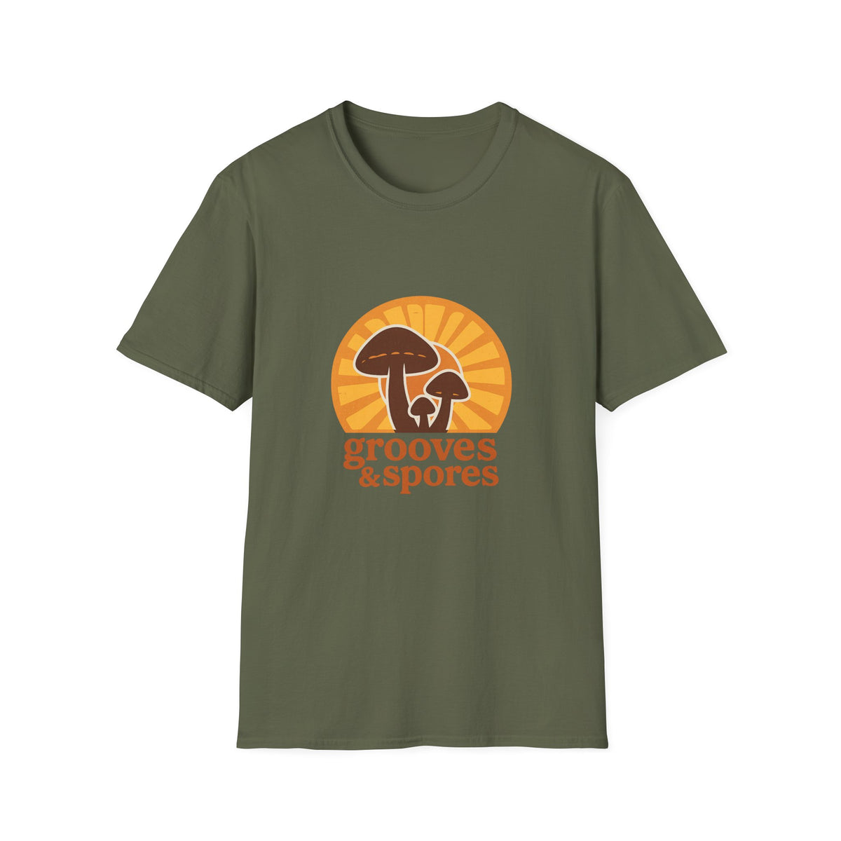 Vintage Mushroom T-Shirt — 'Grooves & Spores' Retro Psychedelic Tee - Trending Now - August 2026