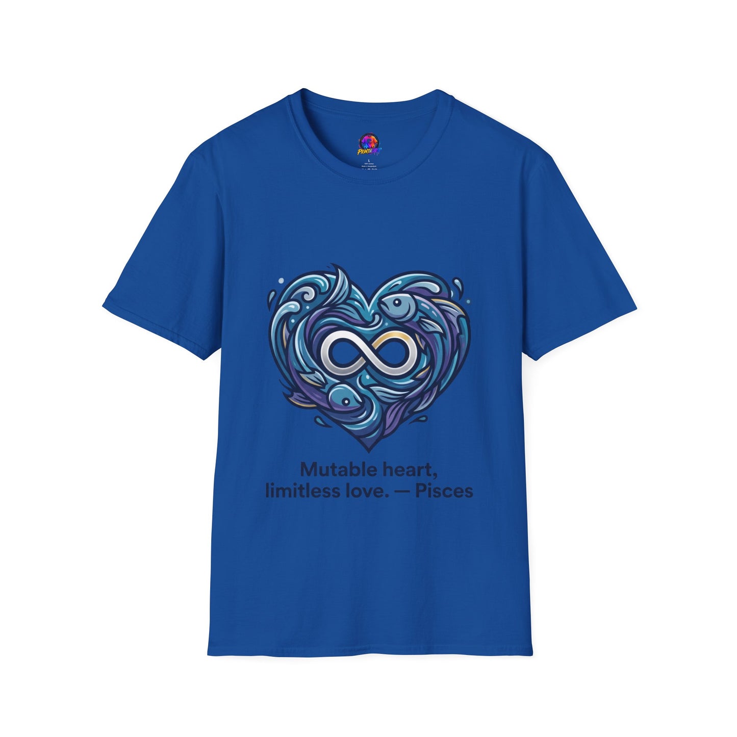 Pisces Infinity Heart T‑Shirt — Zodiac Ocean Love Tee
