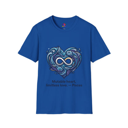 Pisces Infinity Heart T‑Shirt — Zodiac Ocean Love Tee