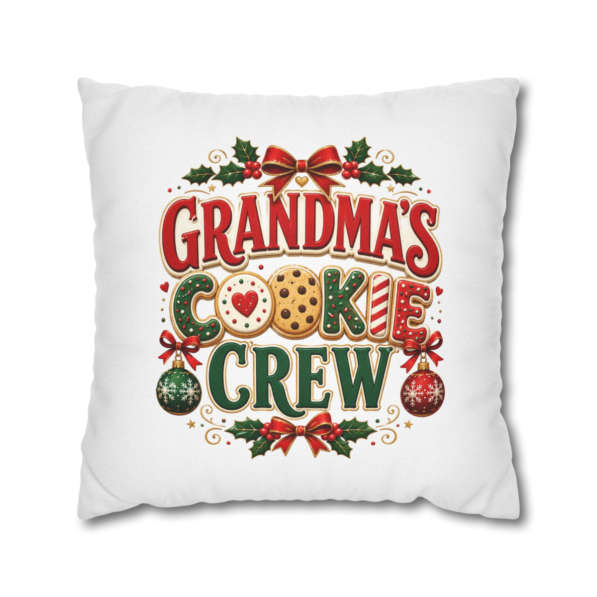 Grandma's Cookie Crew Christmas Pillowcase
