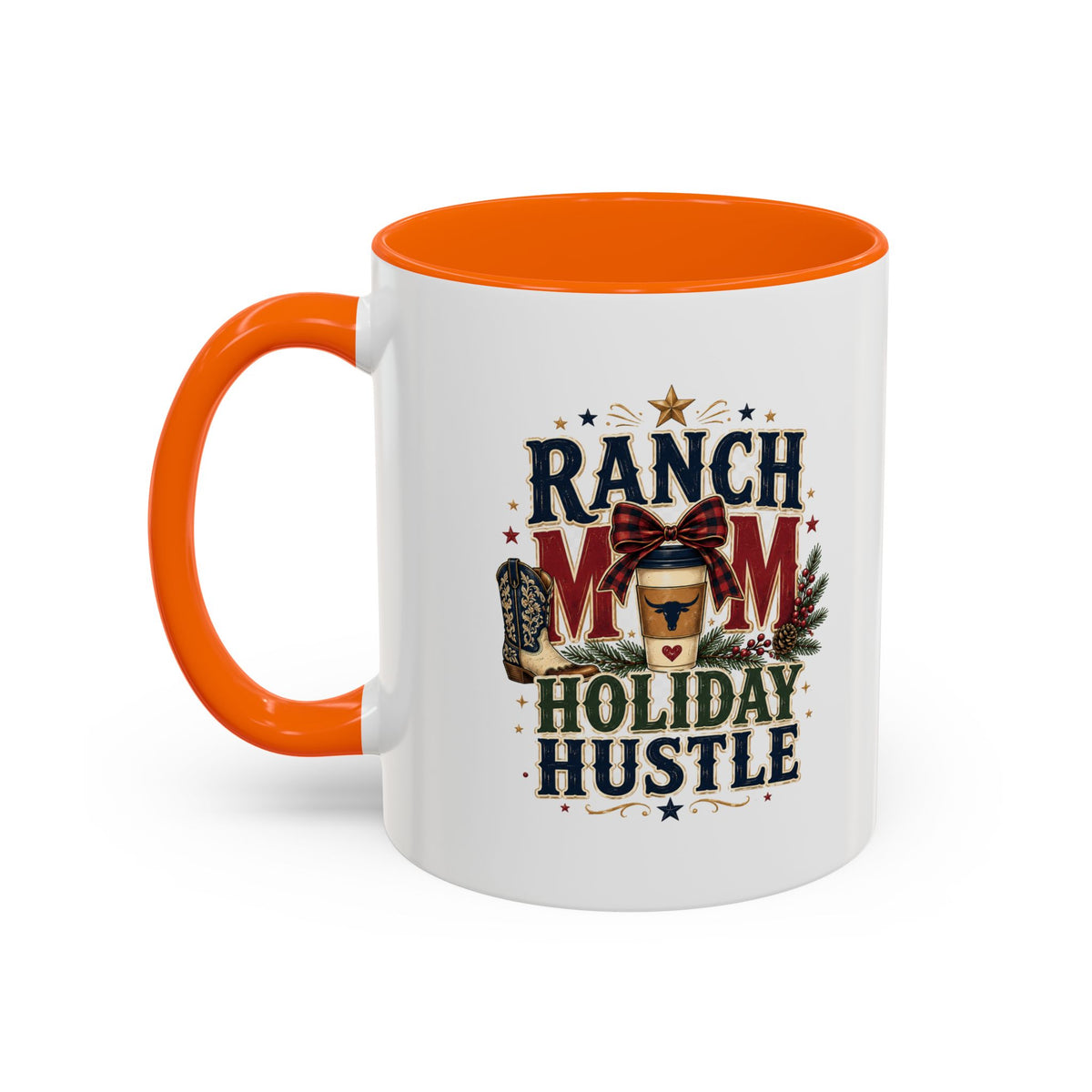 Modern Day Christmas Ranch Mom Holiday Hustle Accent Coffee Mug