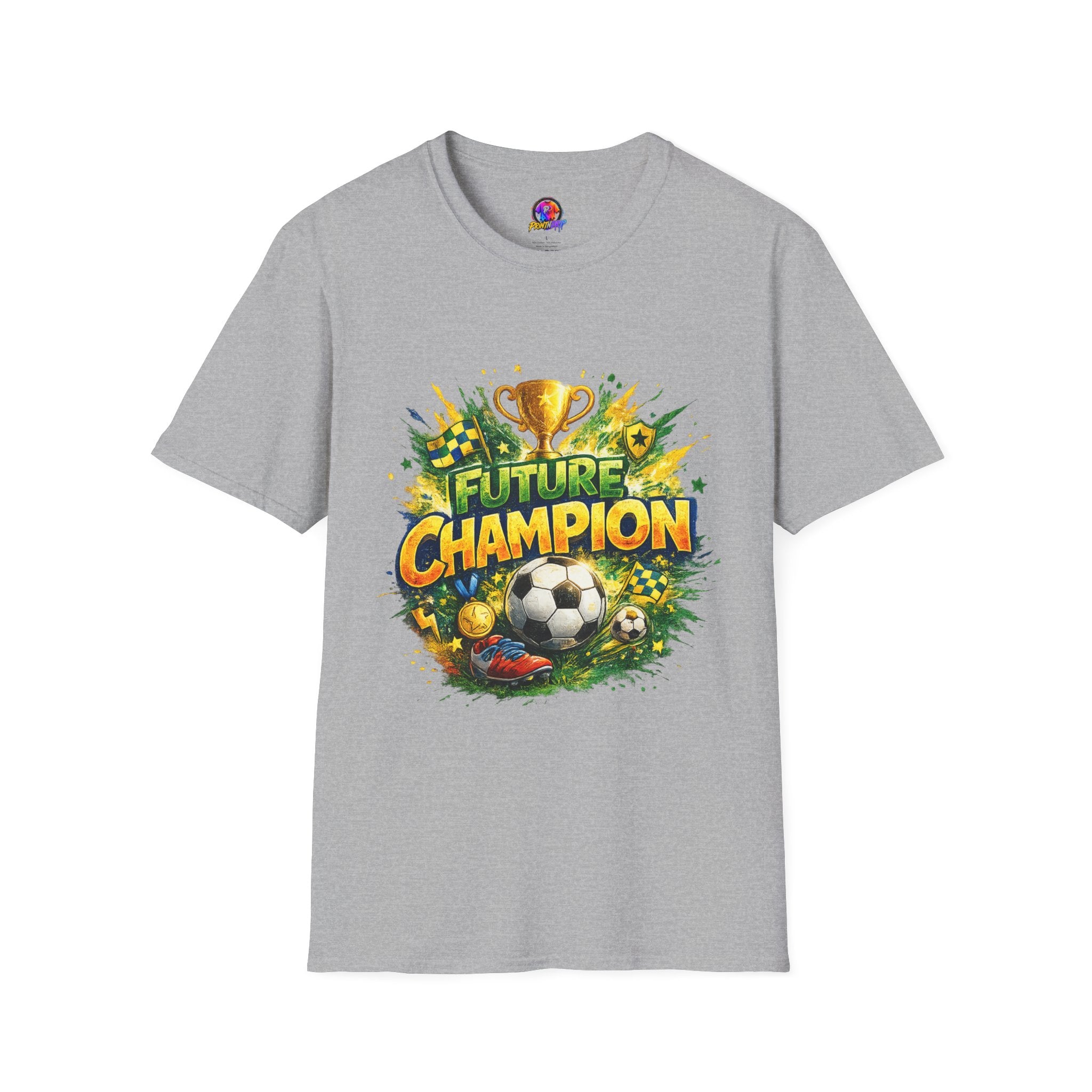 Kids Future Champion Soccer T-Shirt — Kids’ Sports Trophy Graphic Tee