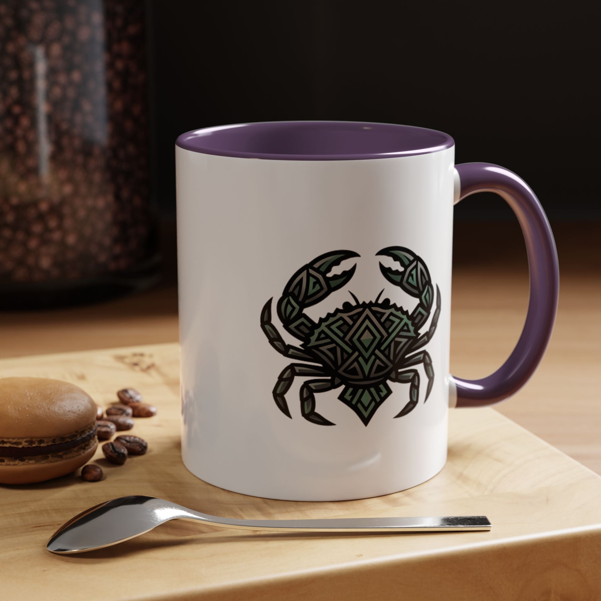 Cancer Zodiac Coffee Mug — Geometric Crab Accent Mug