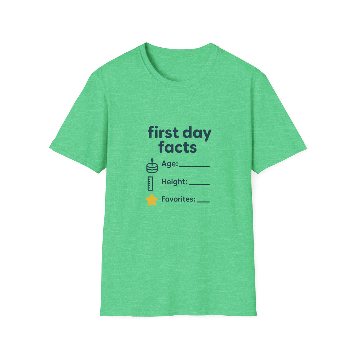 T-Shirt — "First Day Facts" Casual Graphic Tee for Students & Teachers - Trending Now - August 2026