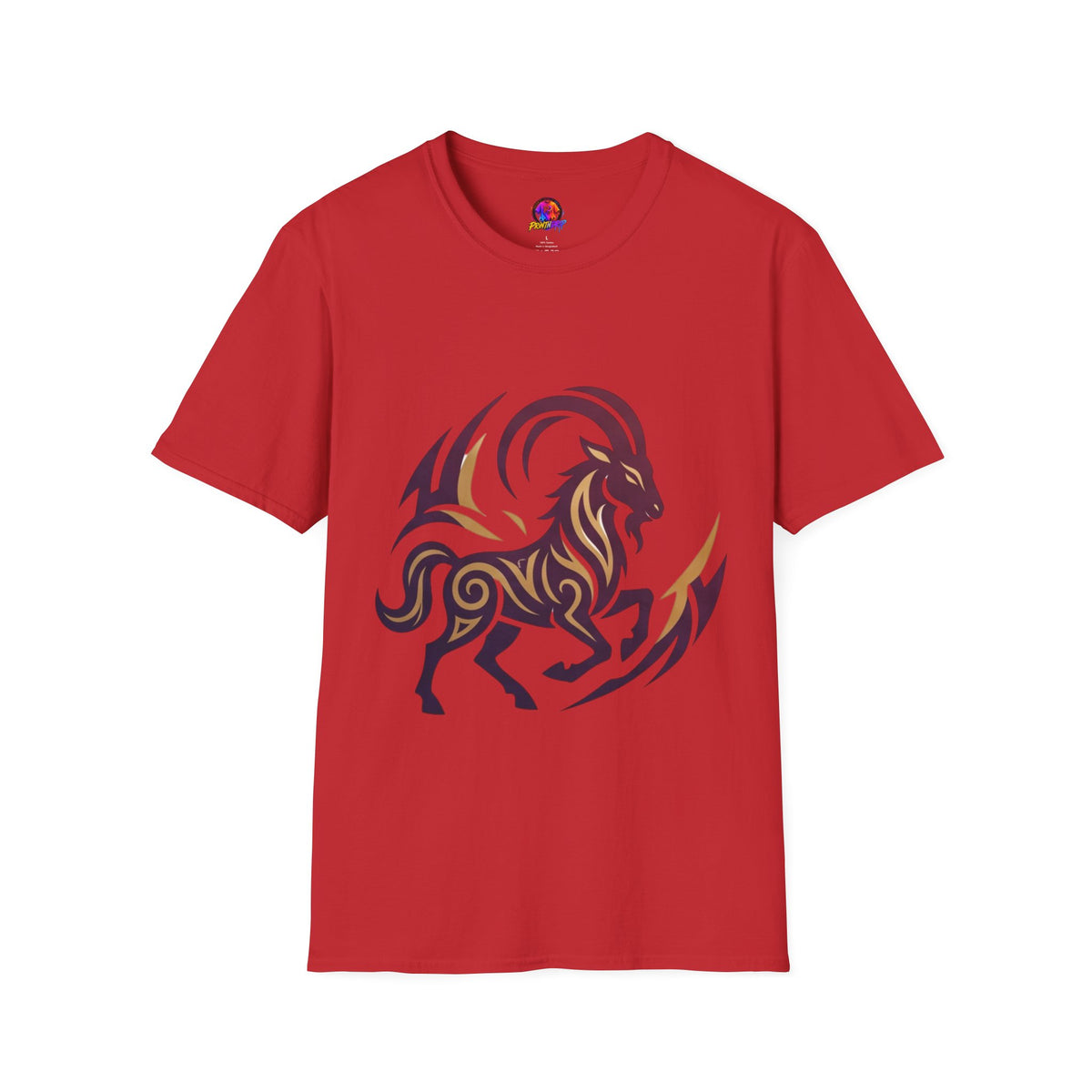 Capricorn Goat Tribal Graphic T-Shirt — Bold Goat Illustration Tee