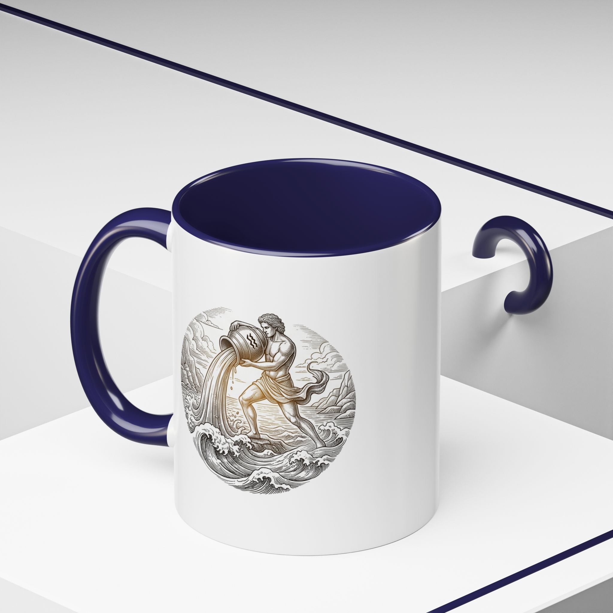 Aquarius Zodiac Coffee Mug — Astrology Sign Accent Mug
