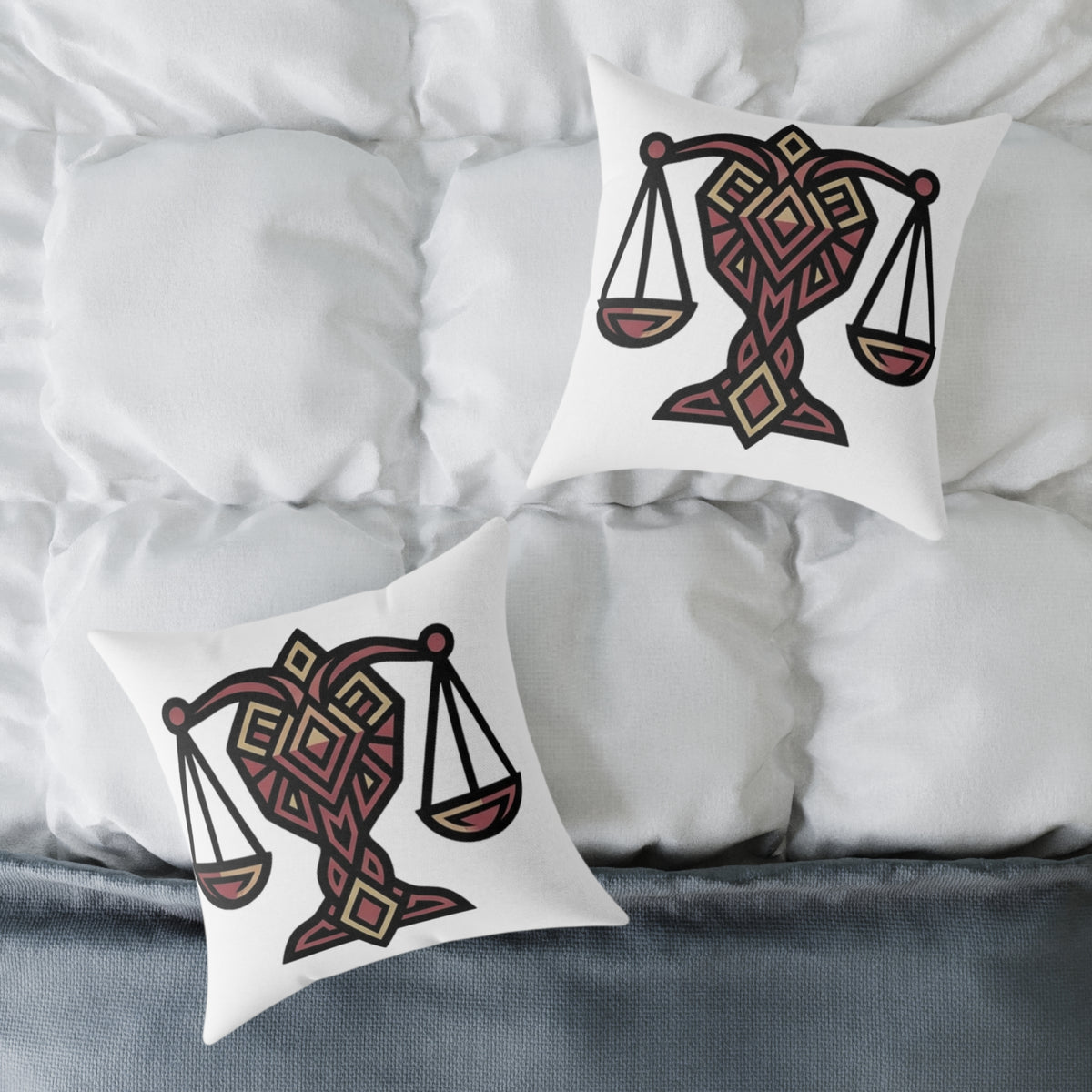 Libra Zodiac Balance Pillow Square Poly Canvas Pillow