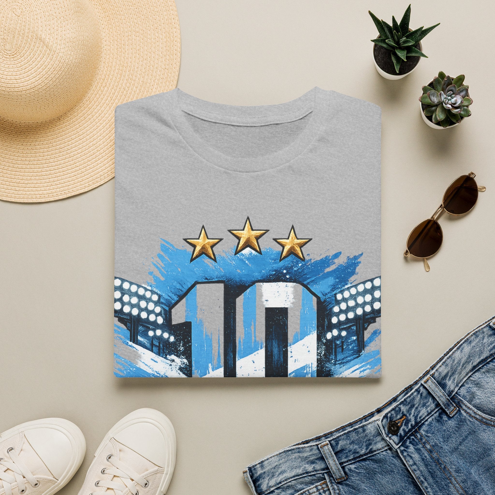 Argentina Soccer Fan T-Shirt — 'La Nuestra' #10 Jersey Design
