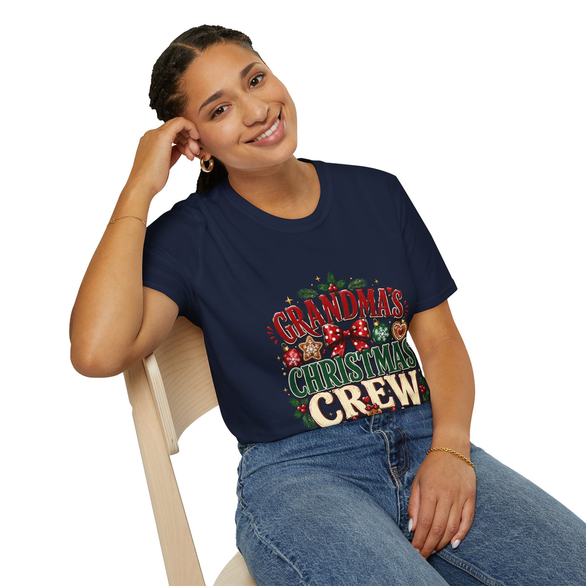 T-Shirt — Grandma's Christmas Crew Holiday Tee
