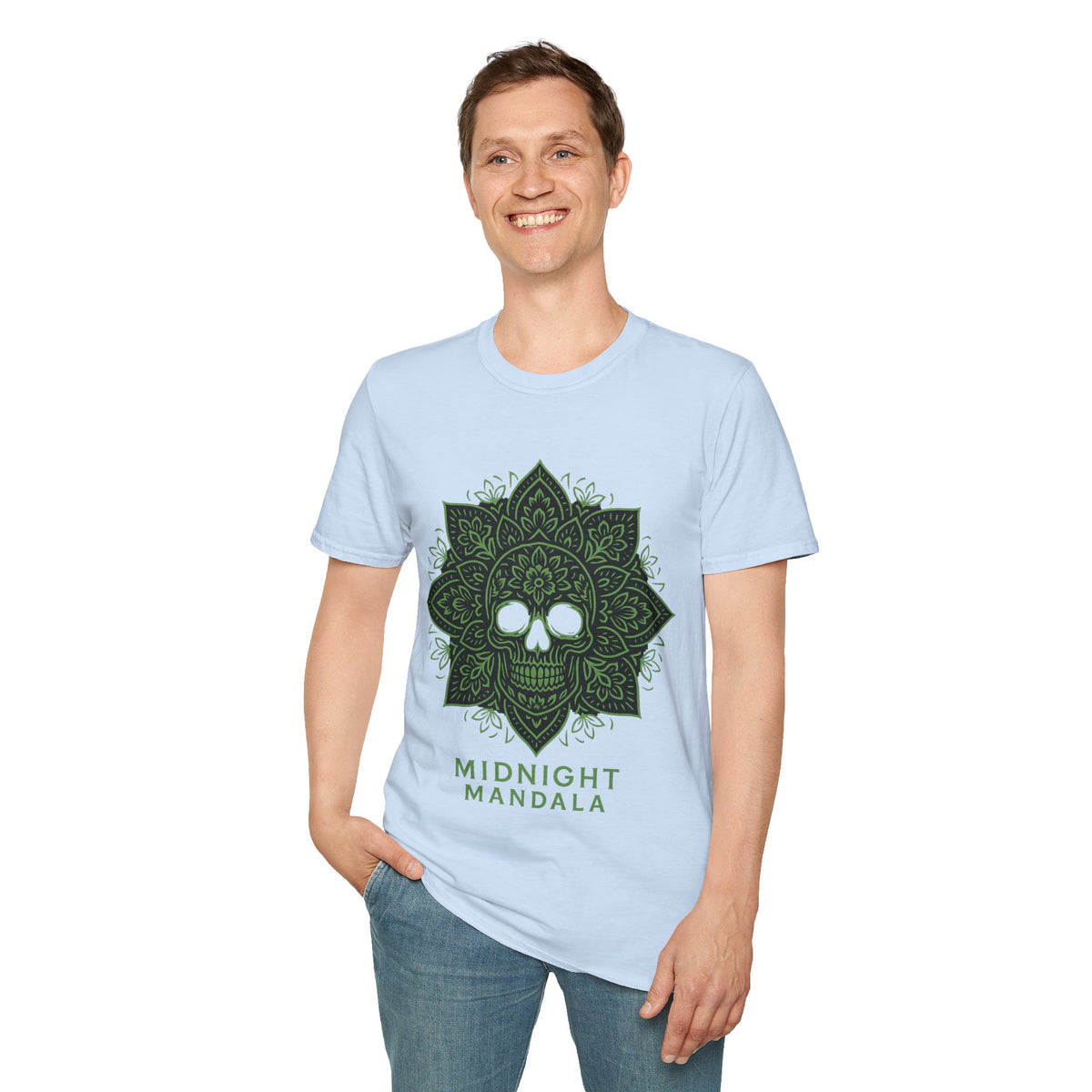 Mandala Skull T-Shirt — Midnight Mandala Floral Skull Tee - Trending Now - August 2026