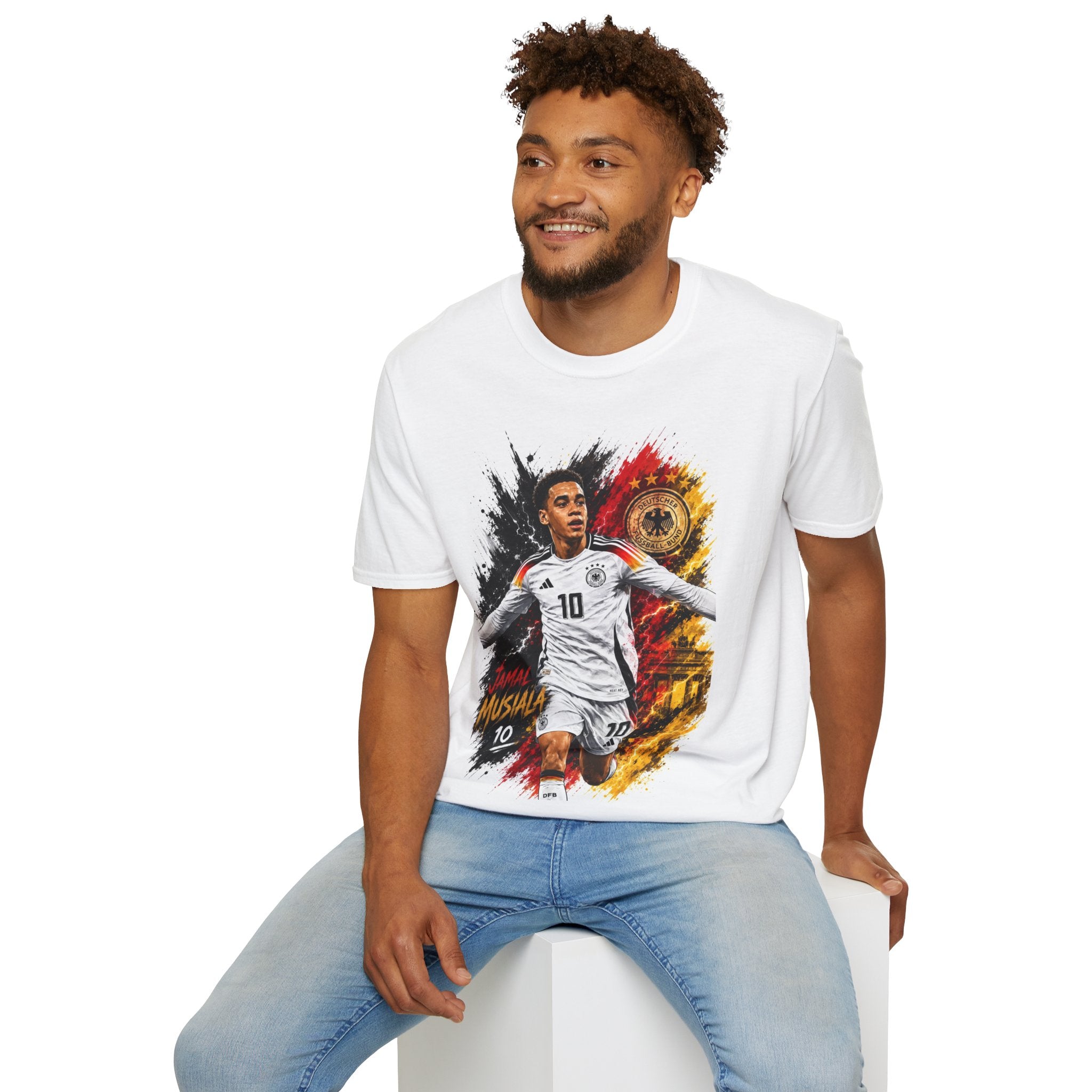 Germany Soccer Player Graphic T-Shirt — Jamal Musiala Germany Jersey Design