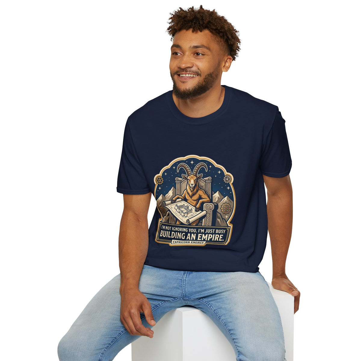 Capricorn Zodiac T-Shirt — "Building an Empire" Goat Horoscope Tee