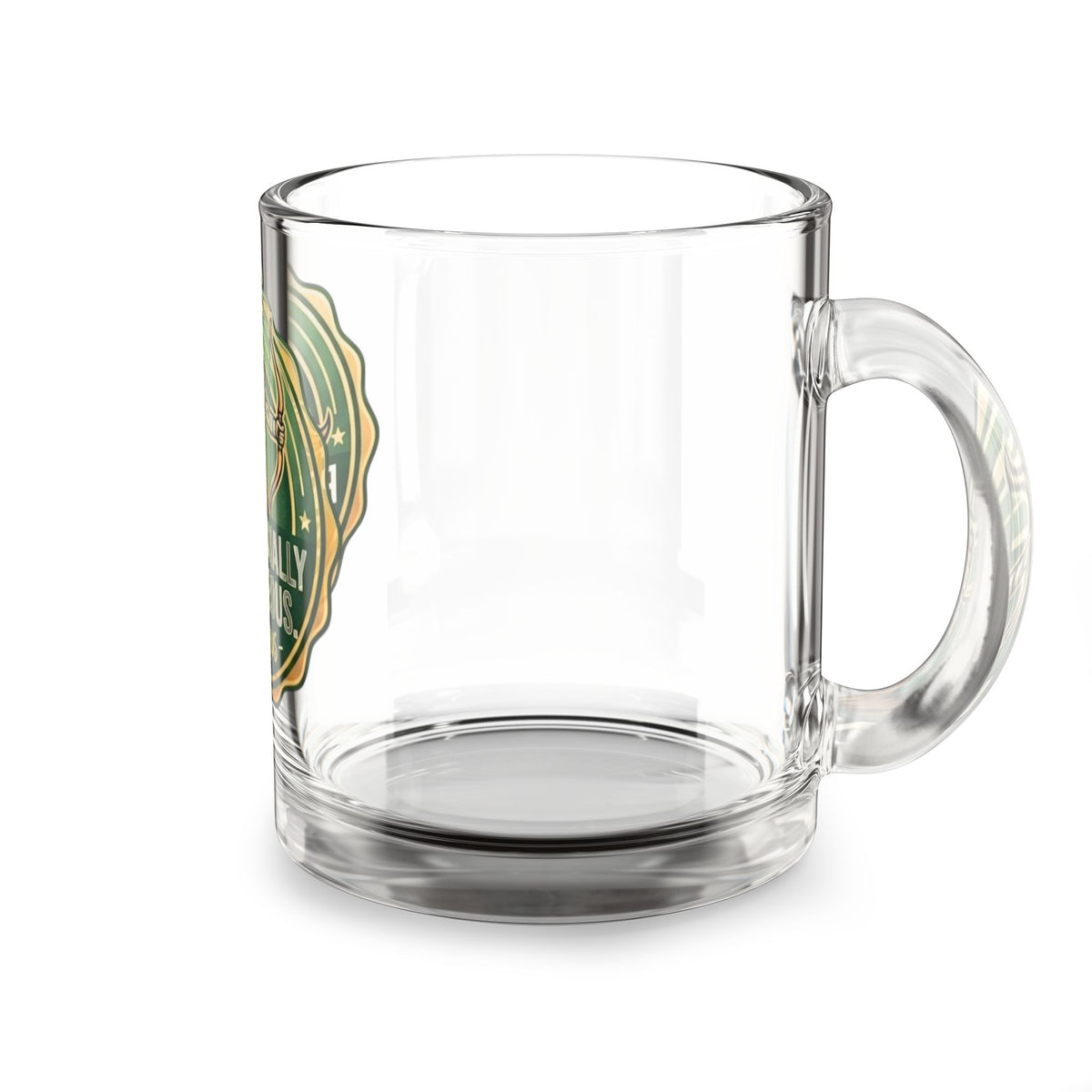 Sagittarius Glass Mug - "Professionally Spontaneous" 10oz Zodiac Coffee Cup