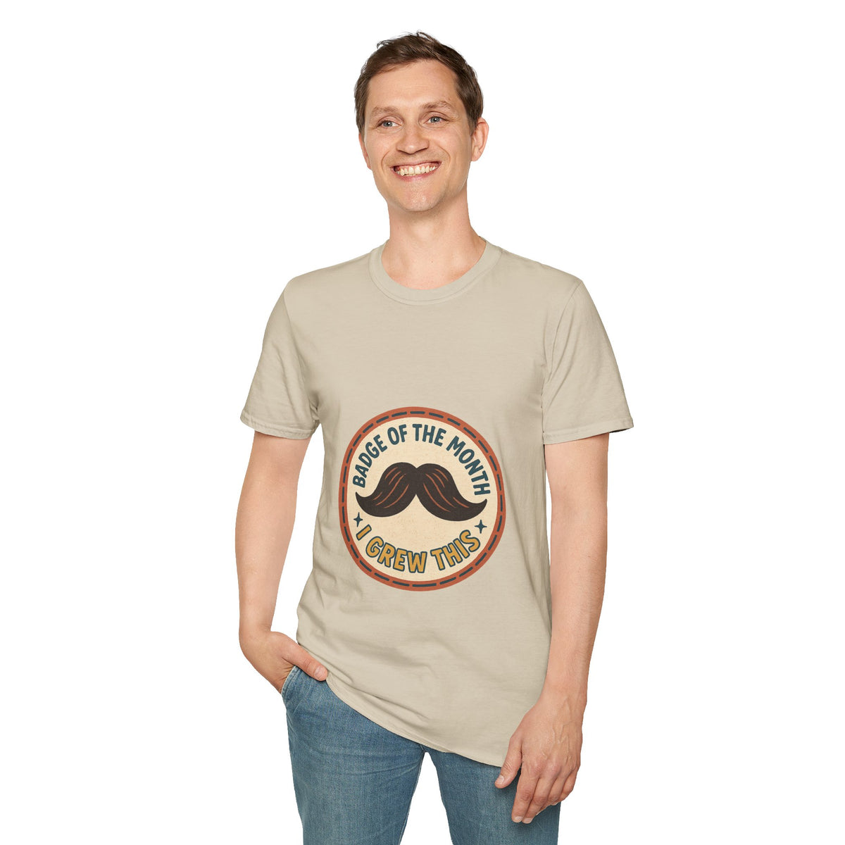 Mustache Dad T-Shirt - "King of the Mustache" Retro Badge Design - Trending Now - October 2026