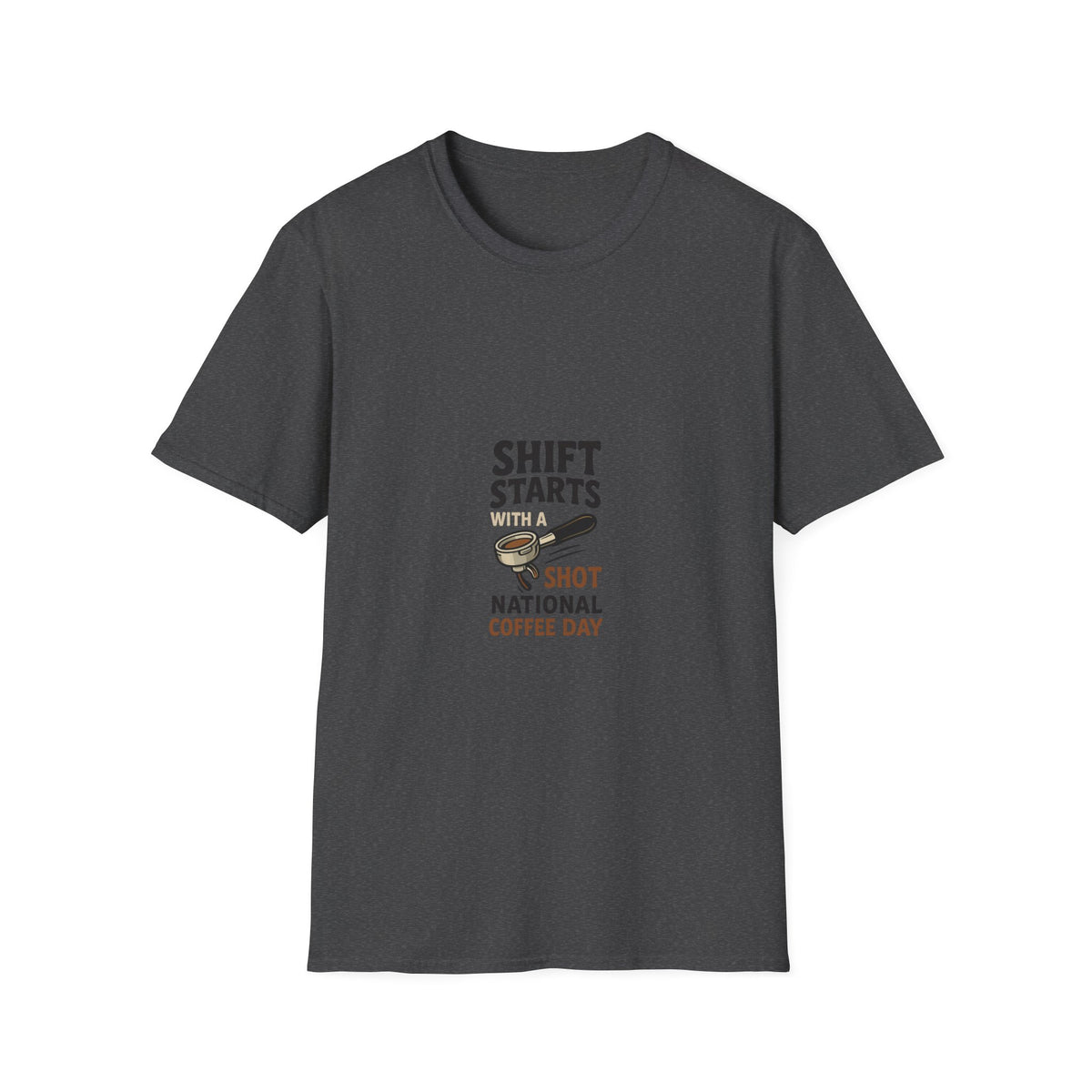 Shift Starts After Espresso Shot National Coffee Day T-Shirt, Funny Barista Typography Tee - Trending Now - September 2026