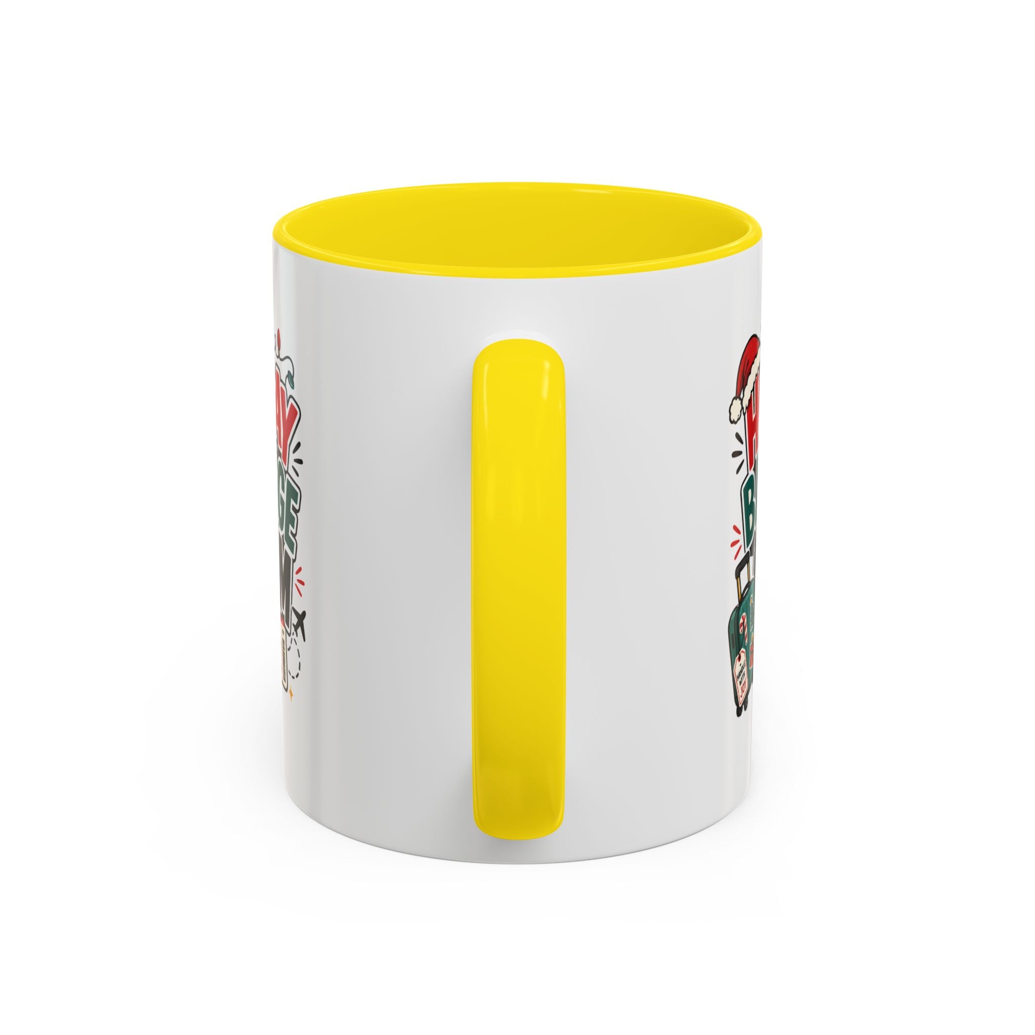 Modern Day Christmas Holiday Baggage Claim Coffee Mug — Funny Christmas Travel Gift (11/15oz)