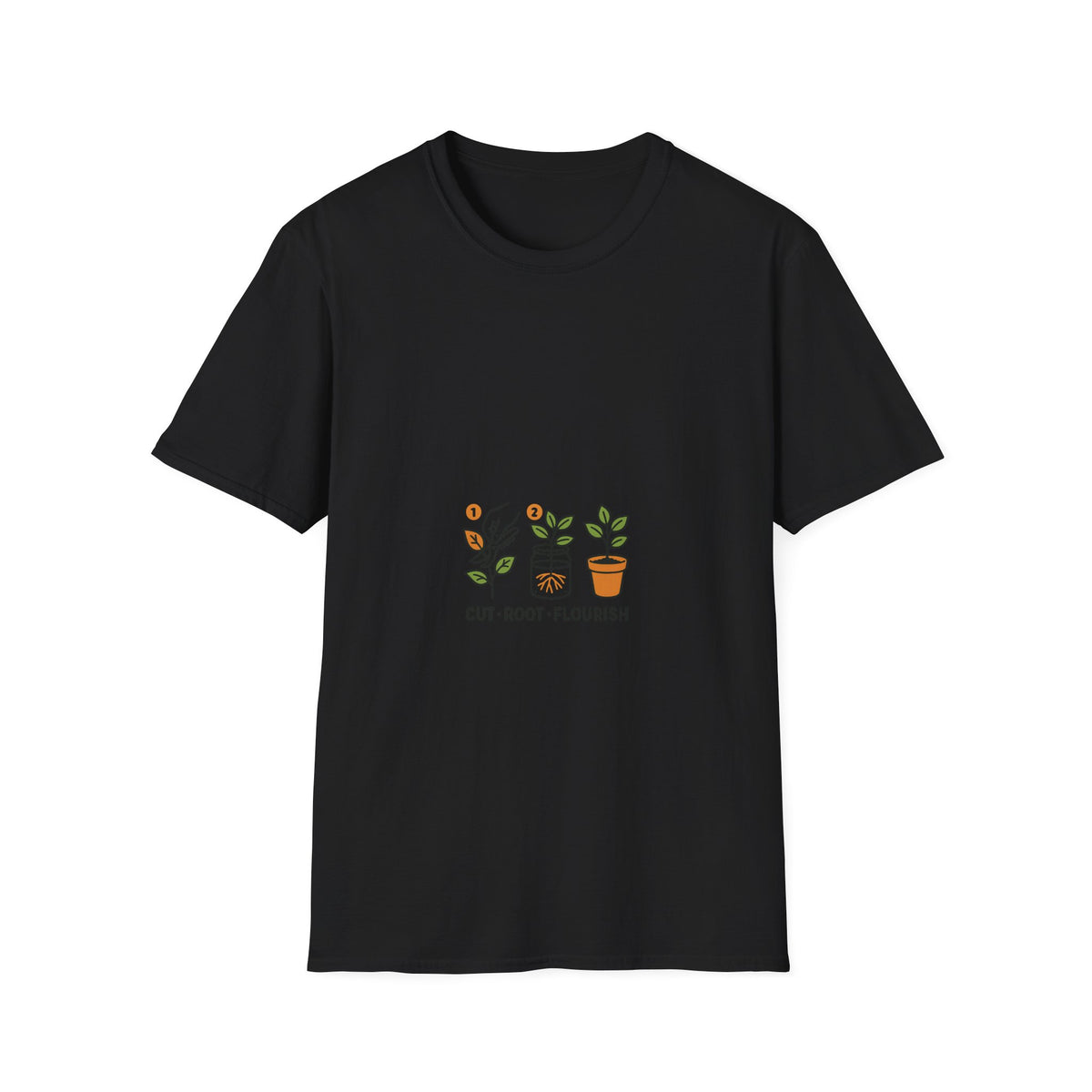 Cut Root Flourish Plant Propagation Minimalist White Graphic Tee - Trending Now - September 2026