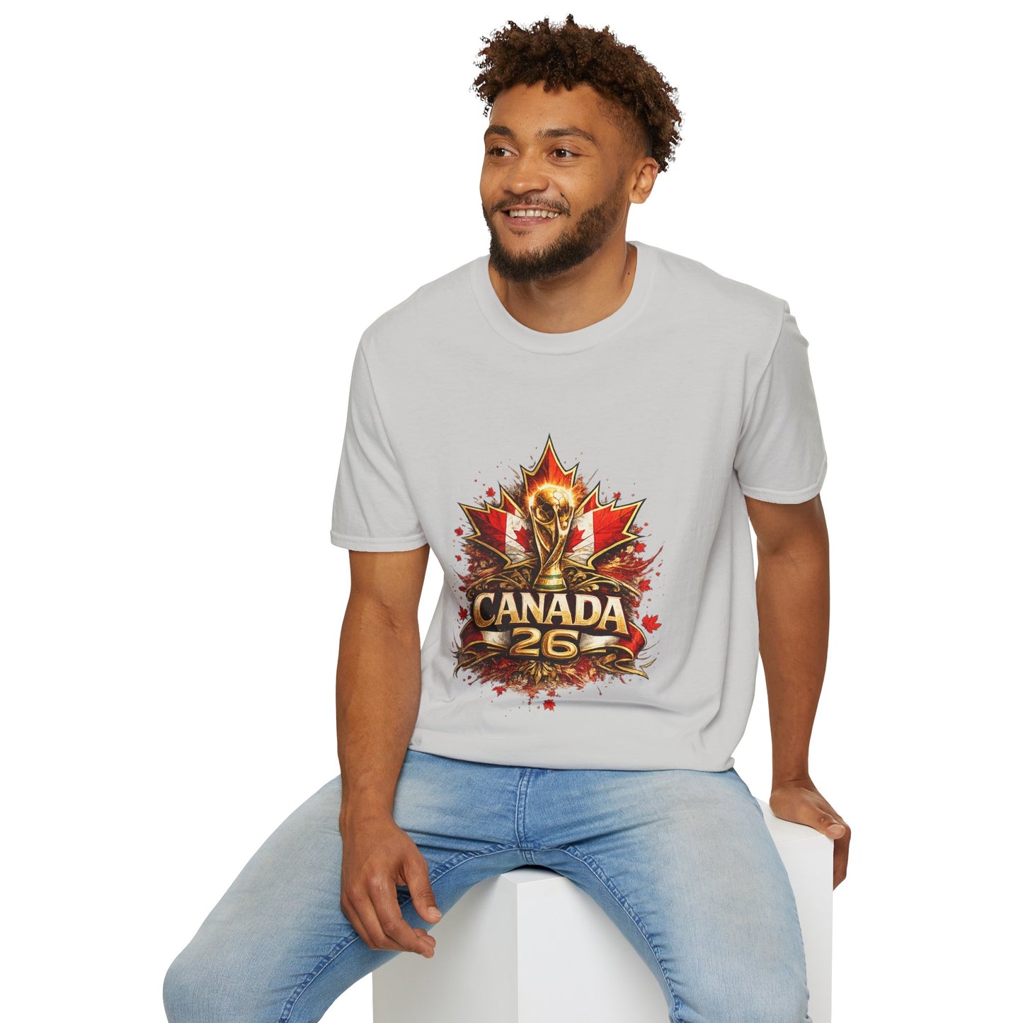 Canada World Cup T‑Shirt — Maple Leaf Soccer Trophy 26