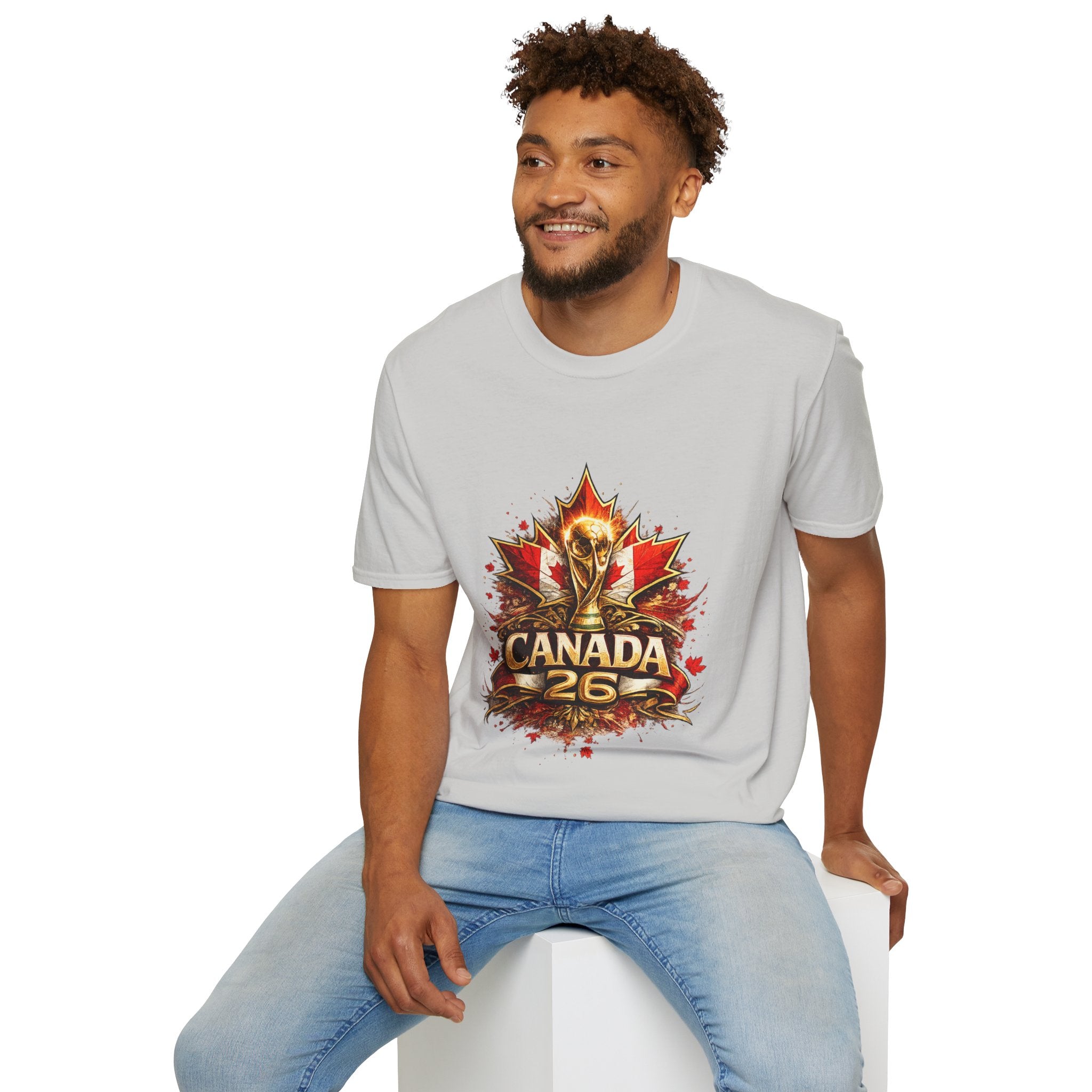 Canada World Cup T‑Shirt — Maple Leaf Soccer Trophy 26