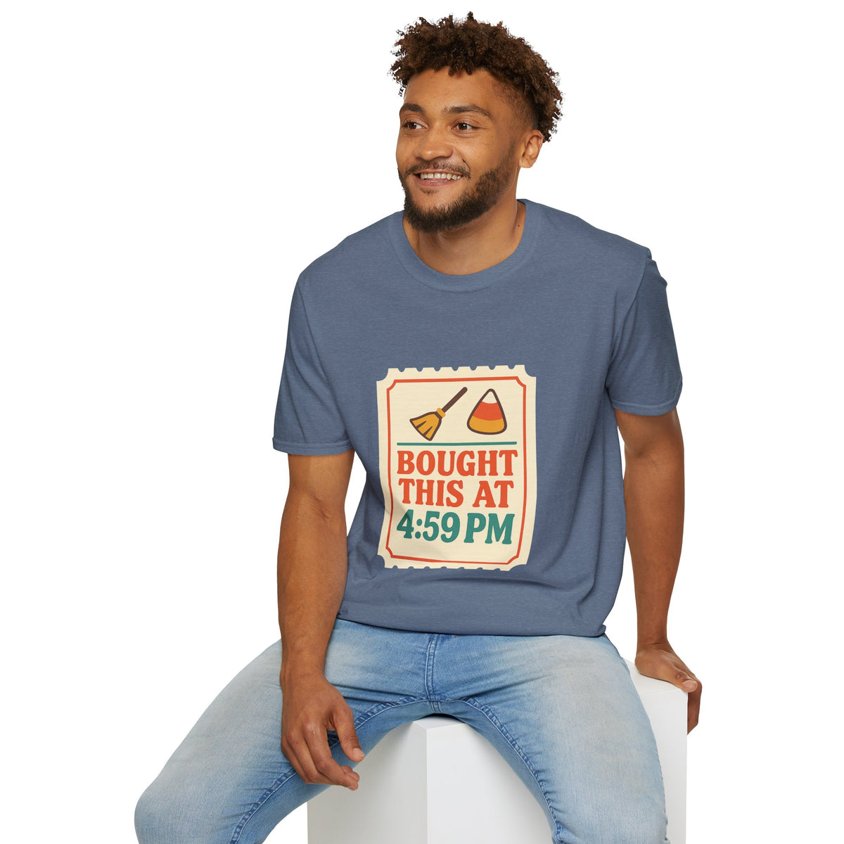 T-Shirt — "Bought This At 4:59 PM" Retro Grocery Sticker Design - Trending Now - October 2026
