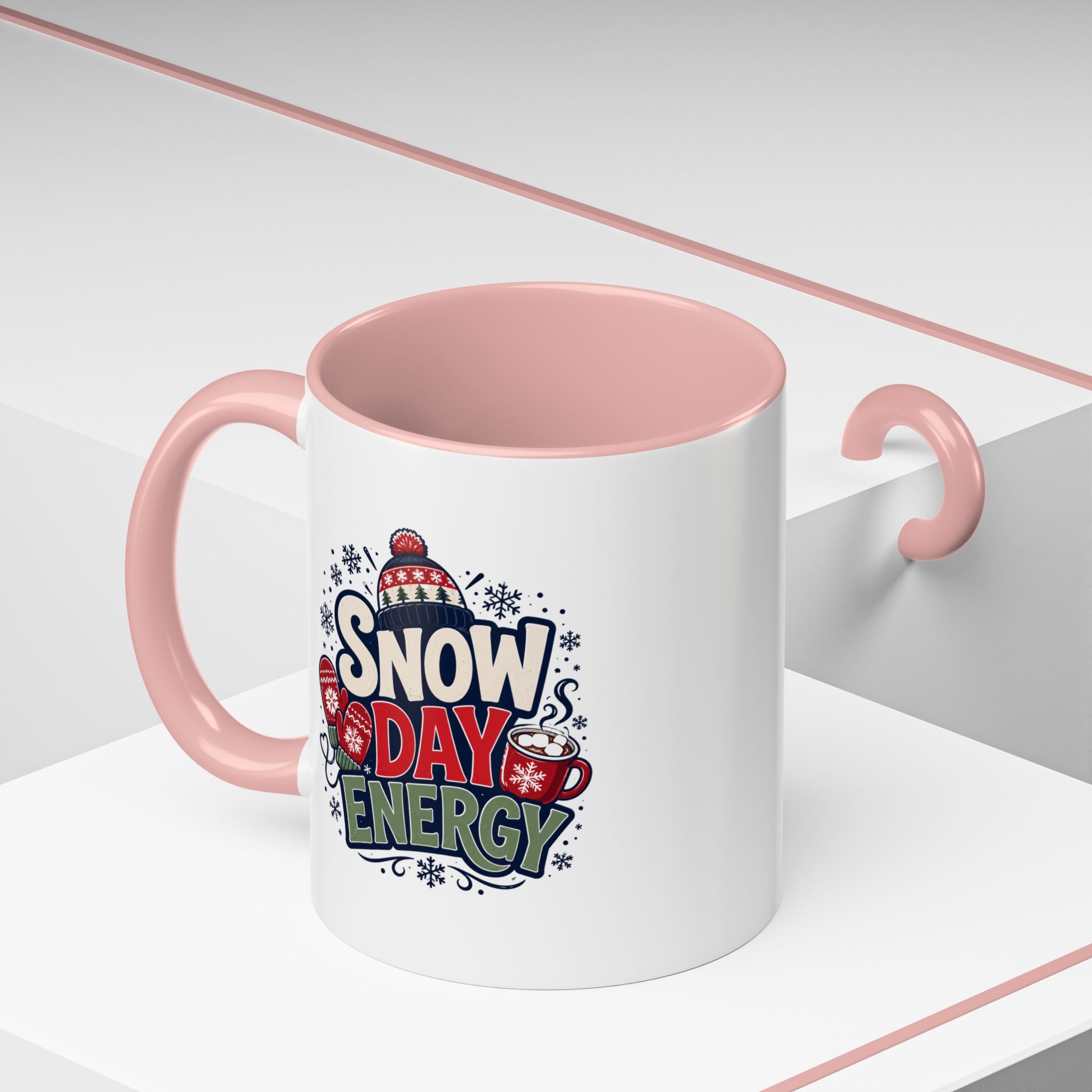 Snow Day Energy Coffee Mug — Winter Hot Cocoa Holiday Drinkware