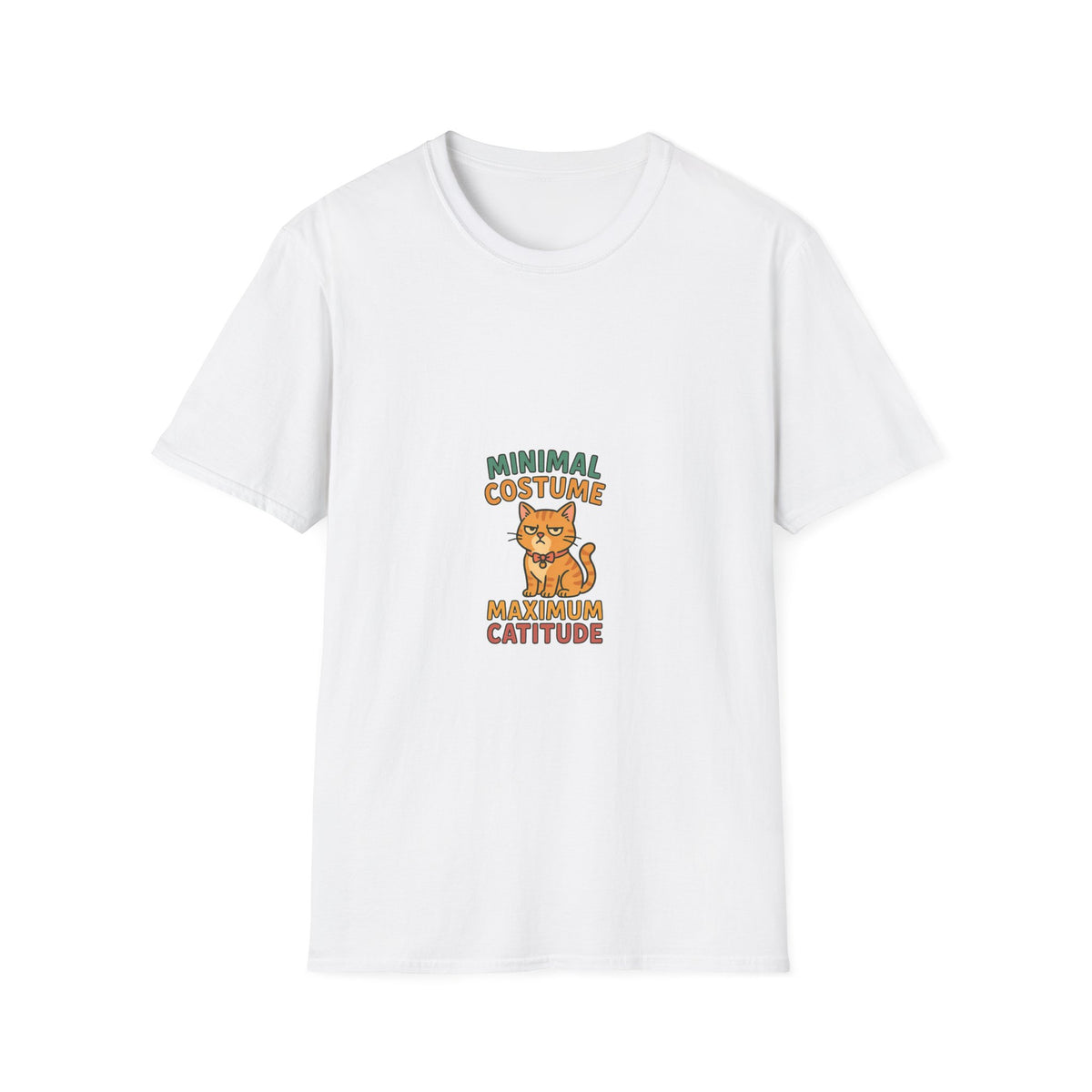 Minimal Costume Maximum Cattitude T-Shirt — Cute Halloween Cat Tee - Trending Now - October 2026