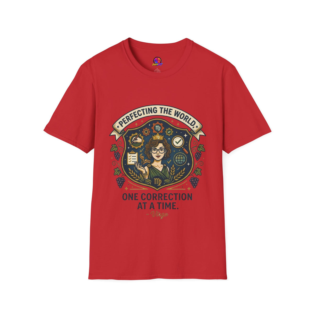 Virgo T‑Shirt — "Perfecting the World One Correction at a Time" Zodiac Tee
