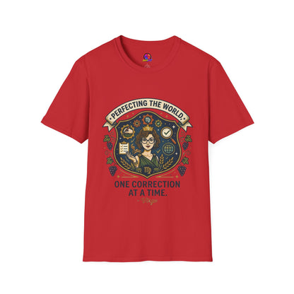 Virgo T‑Shirt — "Perfecting the World One Correction at a Time" Zodiac Tee