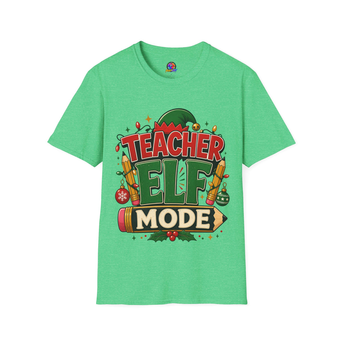 Teacher Elf Mode T-Shirt — Funny Christmas Teacher Holiday Tee