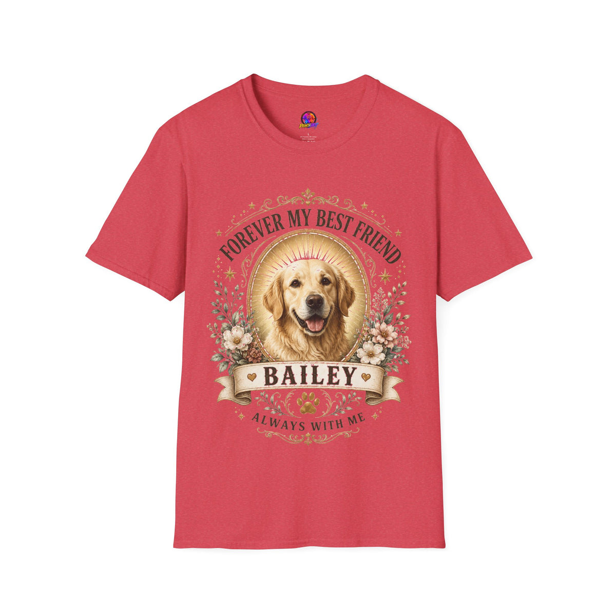 Forever My Best Friend Dog T-Shirt — Personalized Pet Memorial Tee ("Bailey")