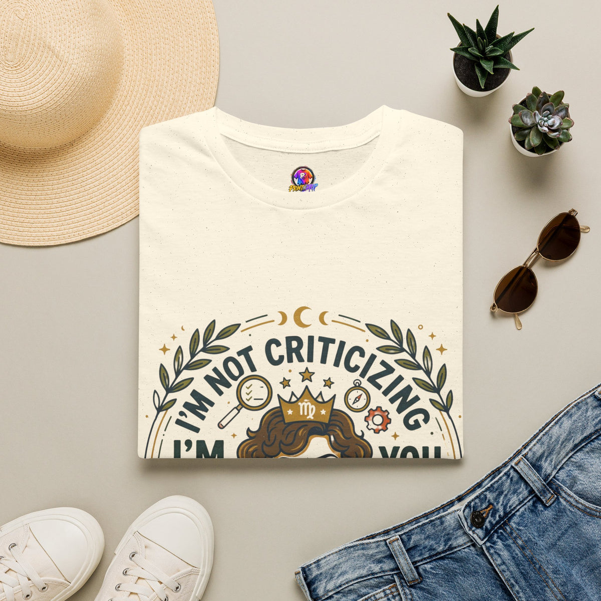 Virgo Zodiac T-Shirt — “I’m Not Criticizing, I’m a Virgo (Okay, Maybe a Little)”