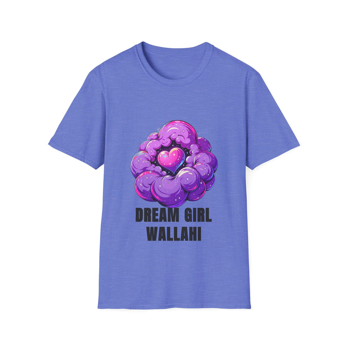 Dream Girl Wallahi T-Shirt — Cute Purple Heart Cloud Graphic Tee - Trending Now - August 2026