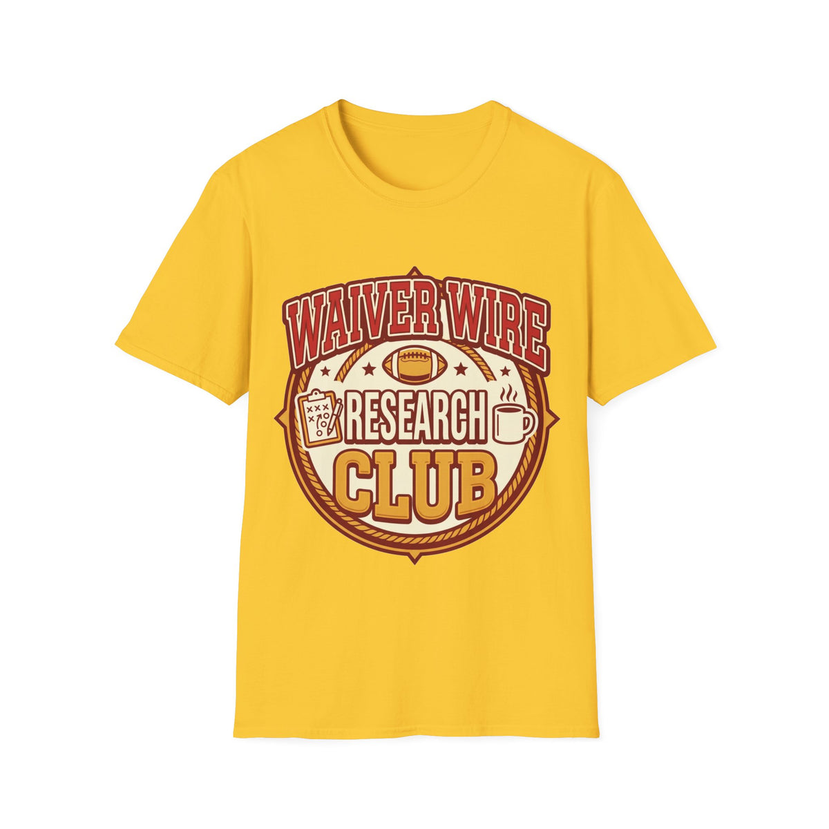 Waiver Wire Research Club Football T-Shirt — Fantasy Football Fan Tee - Trending Now - August 2026