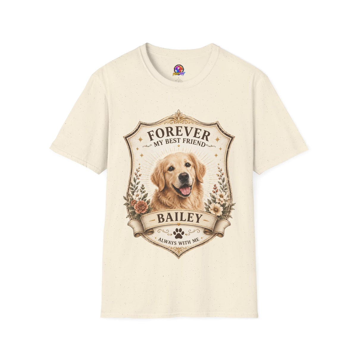 Dog Memorial T-Shirt — "Forever My Best Friend" Personalized Golden Retriever Tribute