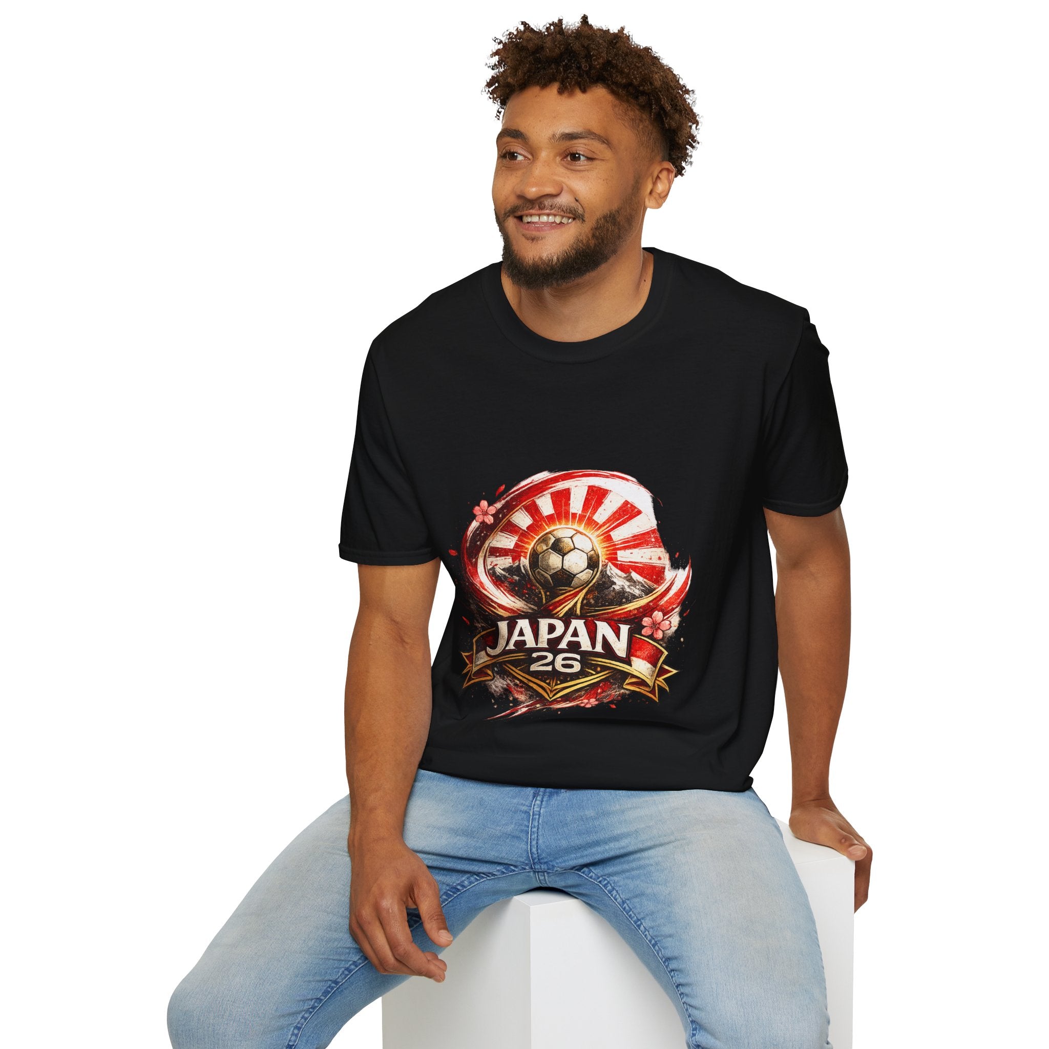 Japan Soccer T‑Shirt — Rising Sun Football Graphic