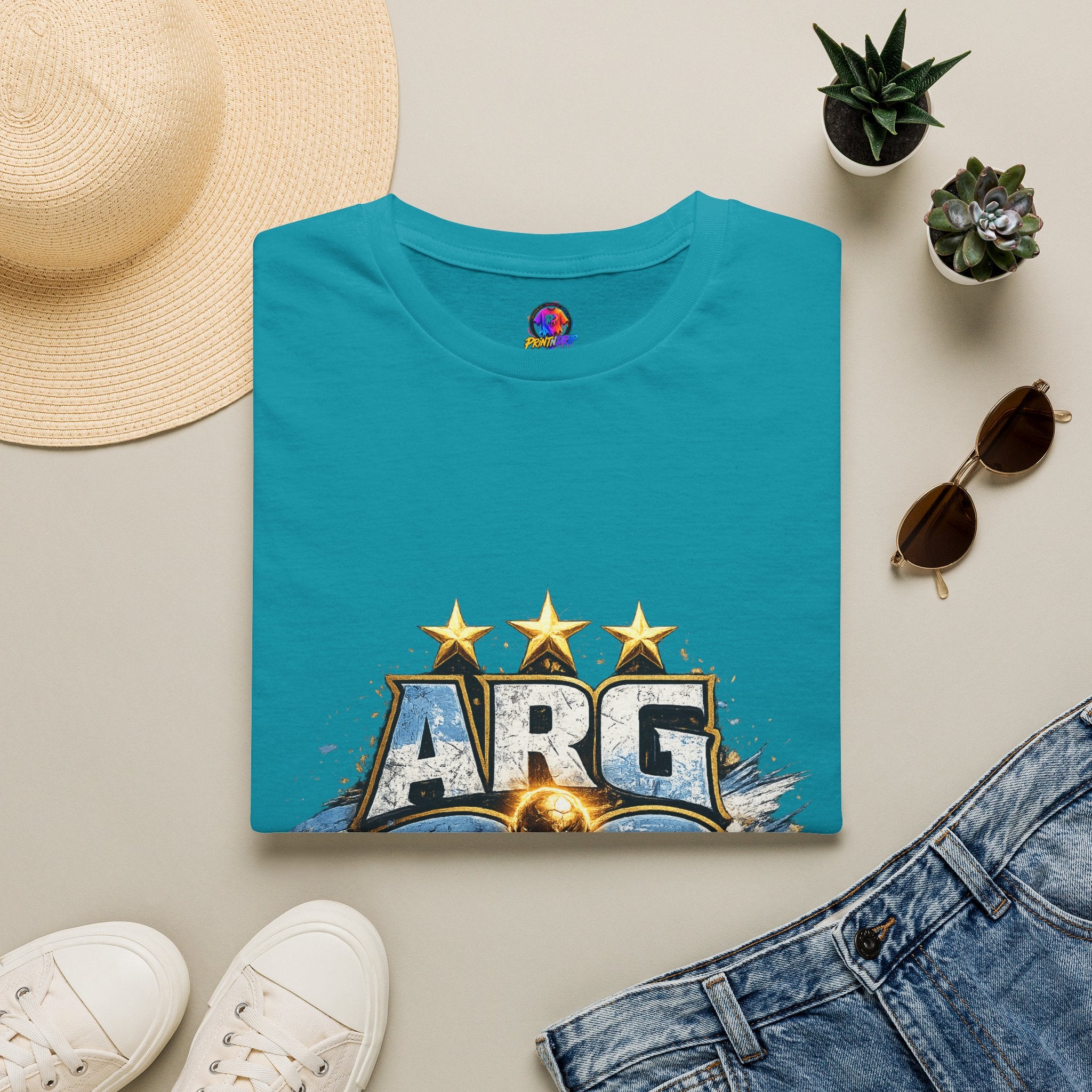 Argentina 26 Forever T‑Shirt — ARG Soccer World Cup 3‑Star Fan Tee