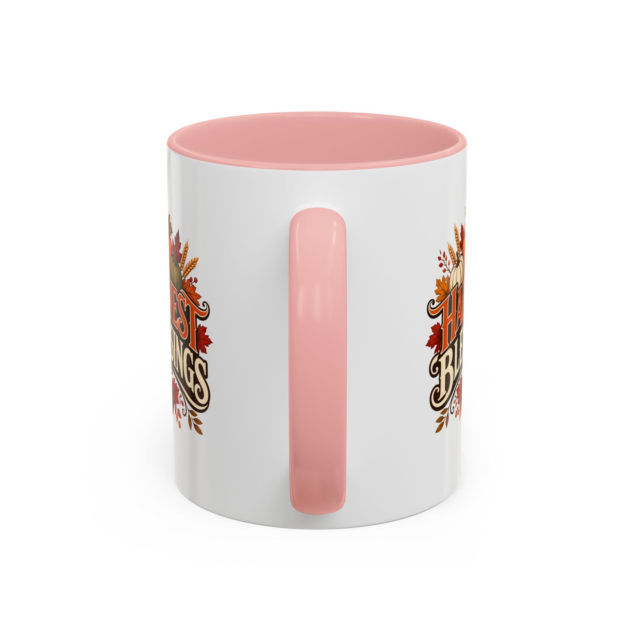 Thanksgiving Mug Harvest Blessings Coffee Mug — Thanksgiving Pumpkin Accent Mug