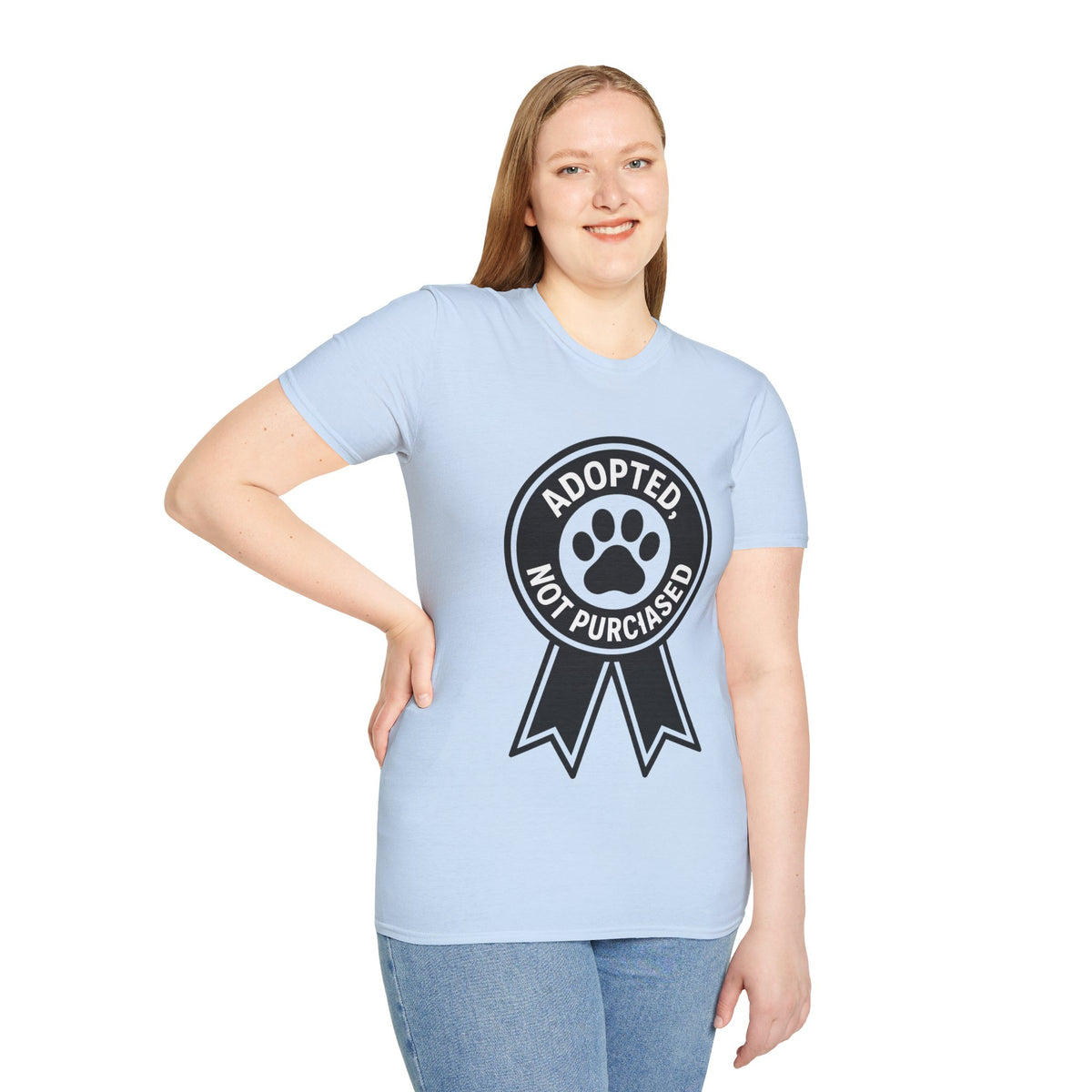Adopted Not Purchased Graphic T-Shirt — Rescue Pet Awareness Tee - Trending Now - August 2026