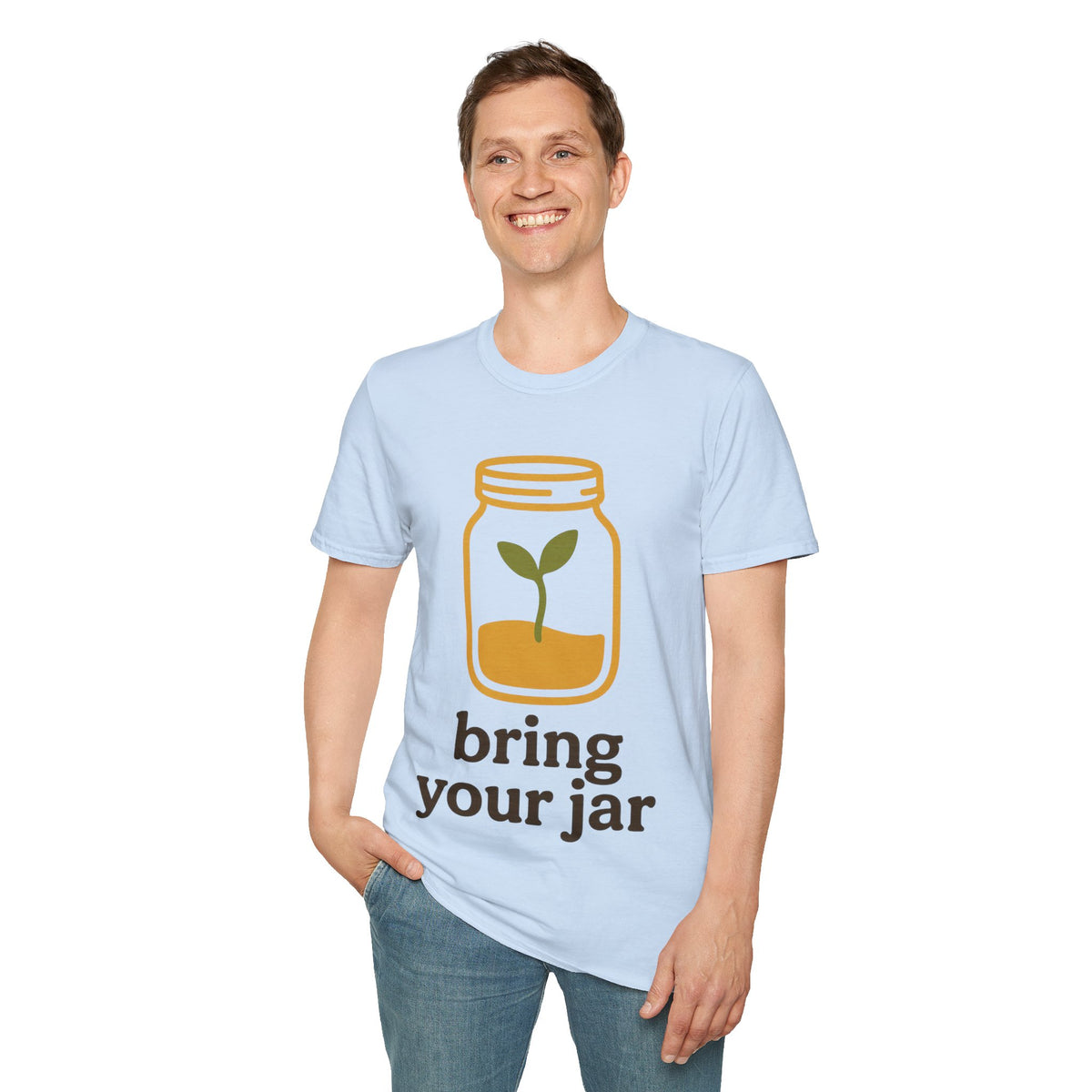 "Bring Your Jar" Zero Waste Eco Friendly Tee - Minimalist Sustainable Mason Jar White T-Shirt - Trending Now - September 2026