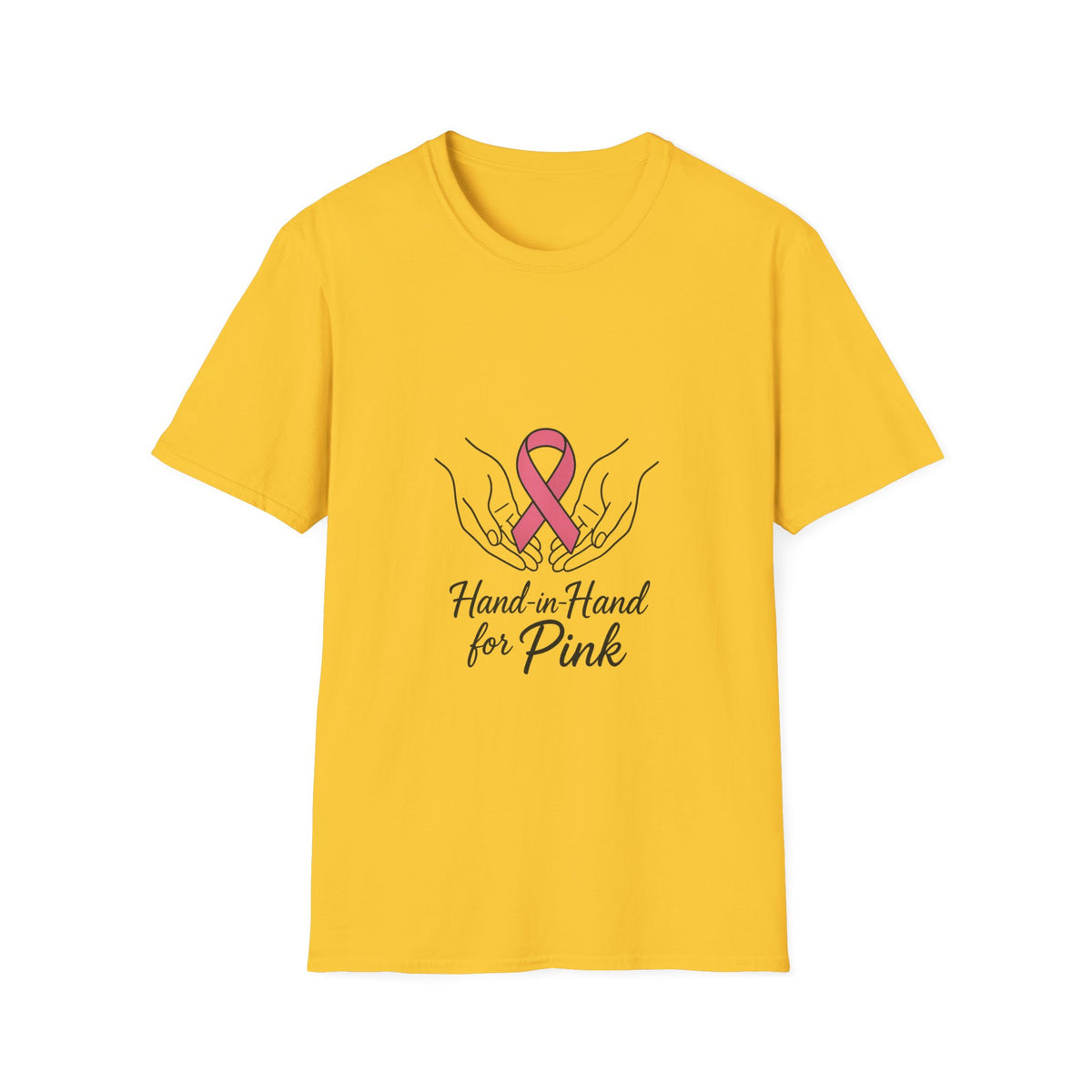 Breast Cancer Awareness T-Shirt — Hands in Hands for Pink Ribbon Tee - Trending Now - October 2026