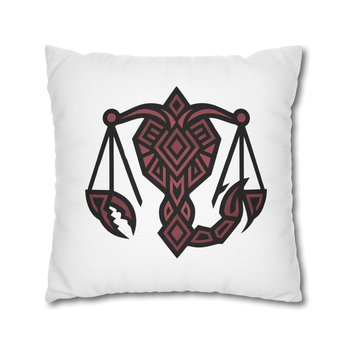 Scorpio Zodiac Scales Decorative Pillowcase — Tribal Scorpio-Style Design