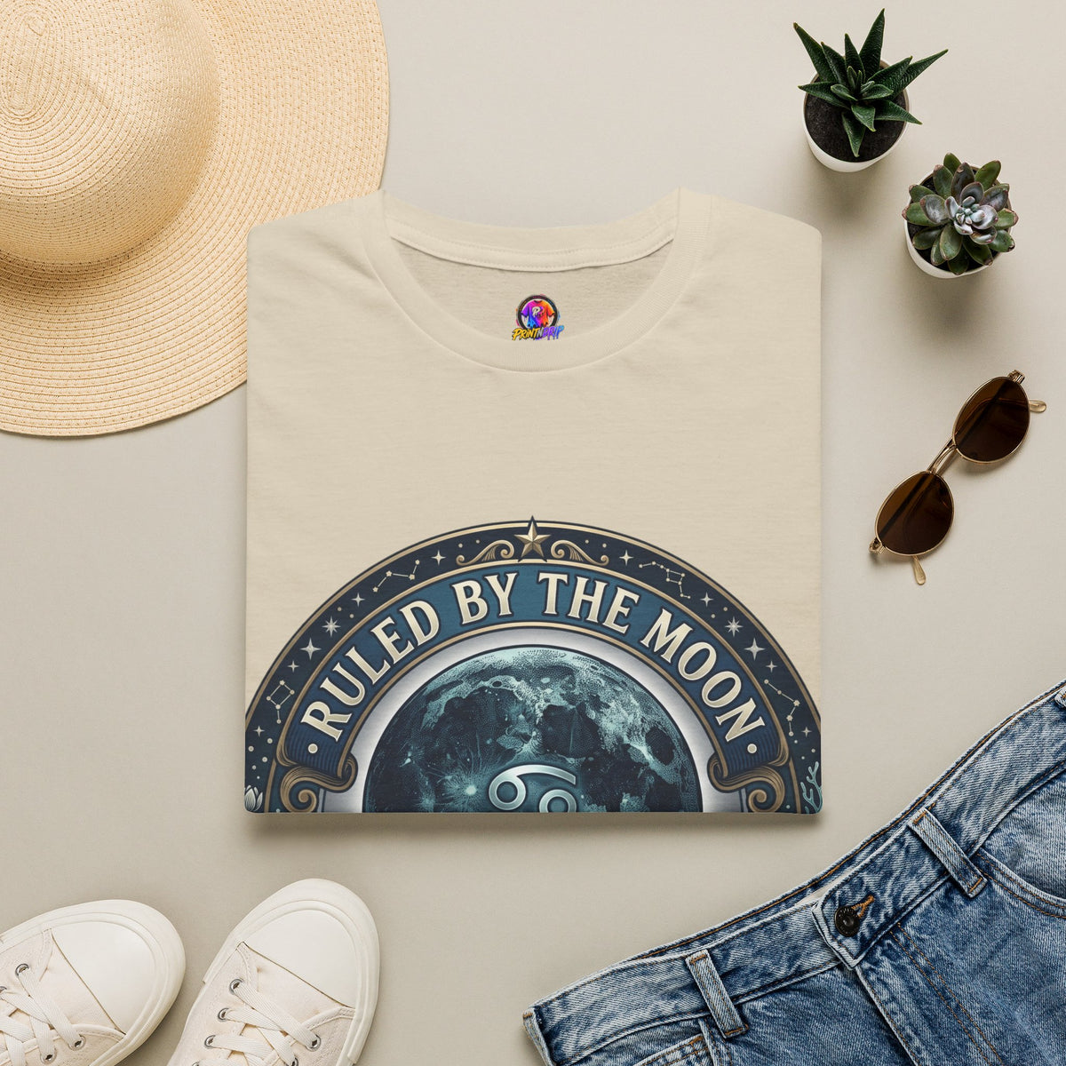 Ruled by the Moon T-Shirt — Moonphase Zodiac Graphic Tee