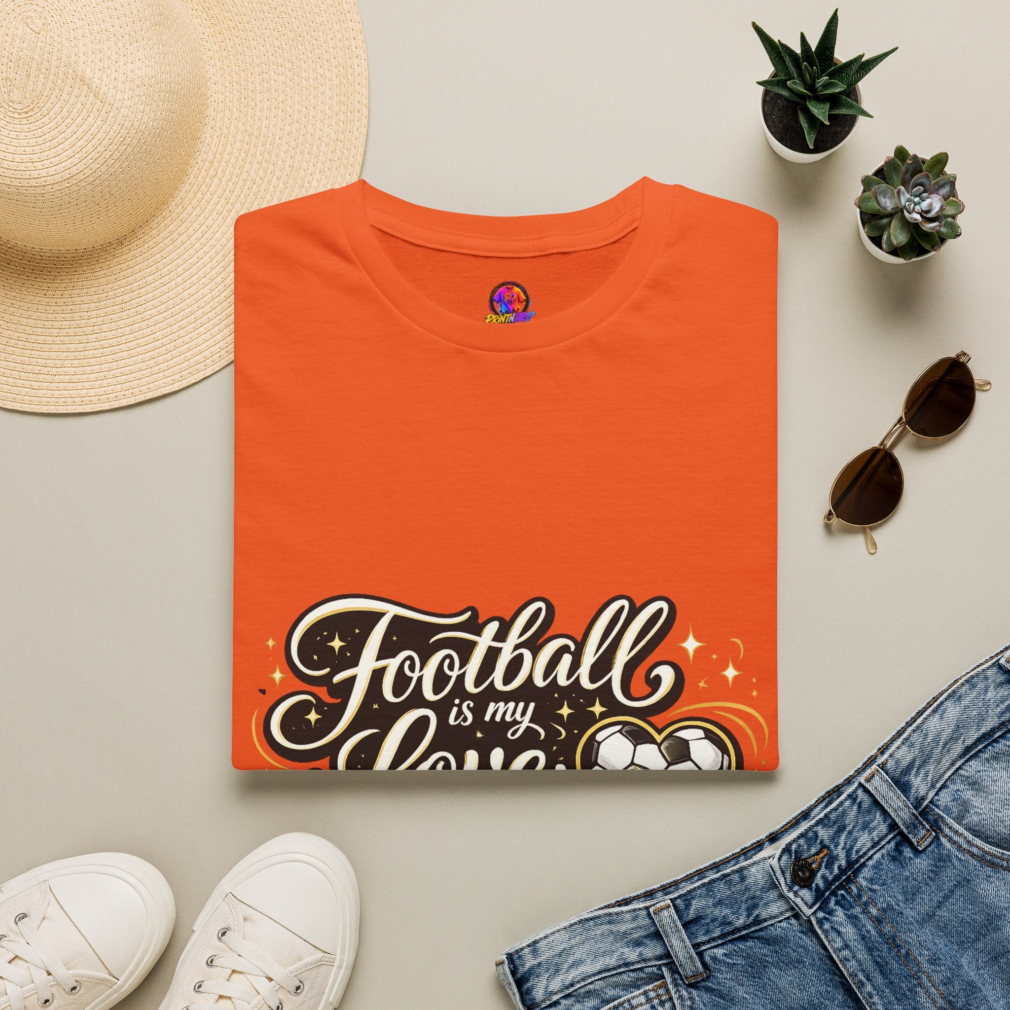 Women's/Unisex Soccer Fan Shirt Football Is My Love Language Tee —