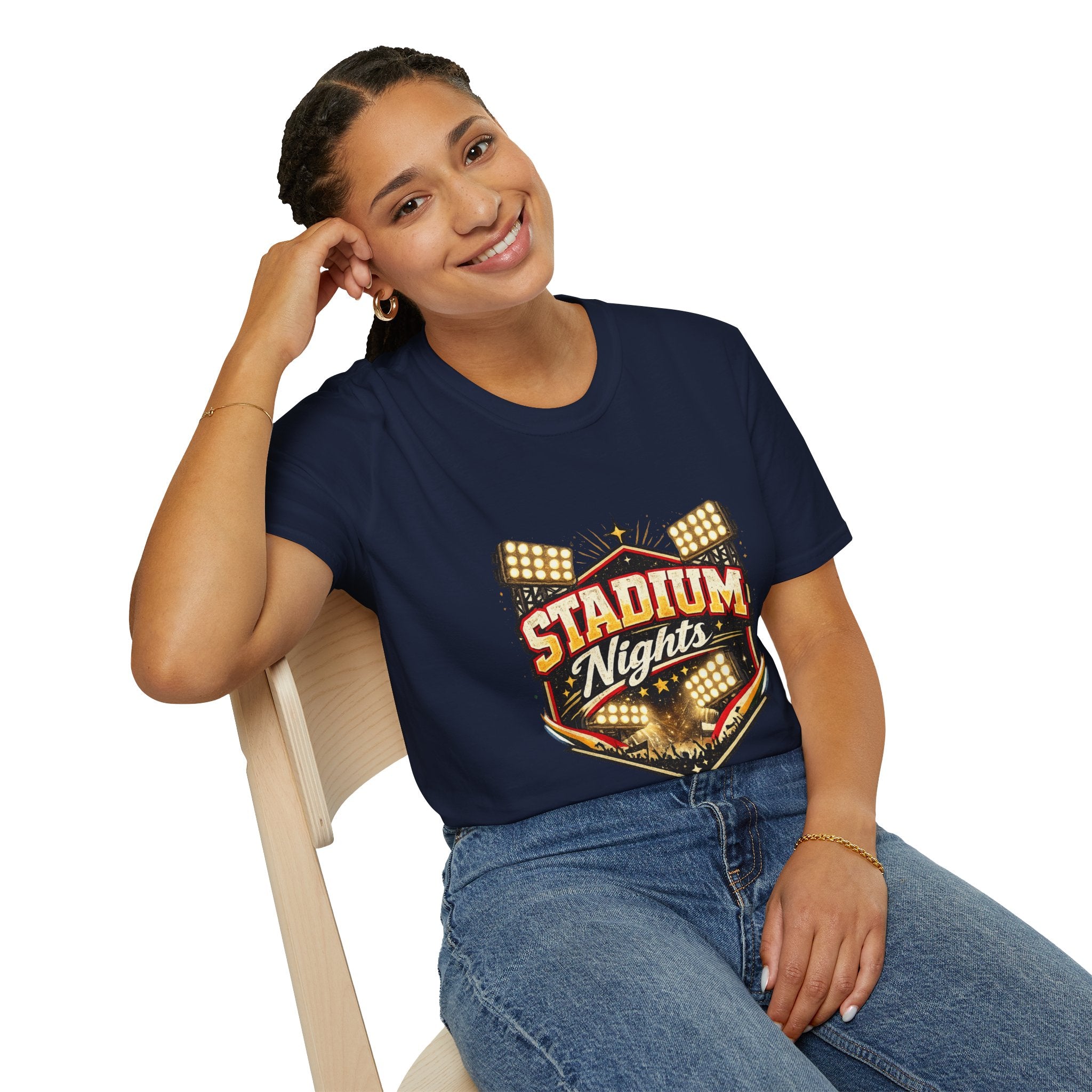 Stadium Nights T-Shirt — Vintage Sports Lights Graphic Tee