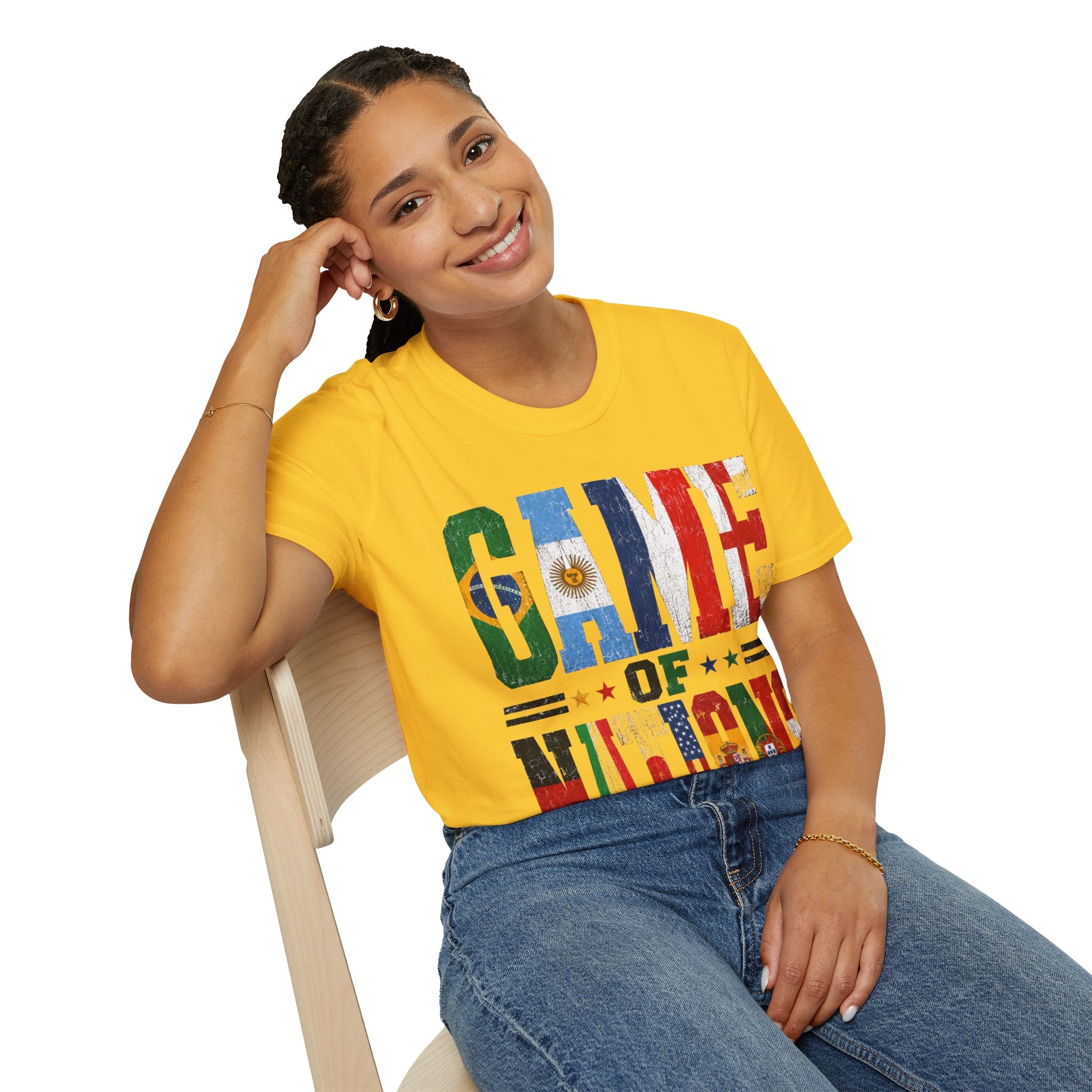 FIFA World Cup 2026 T-Shirt — 'Game of Nations' Vintage Flag Soccer Graphic Tee