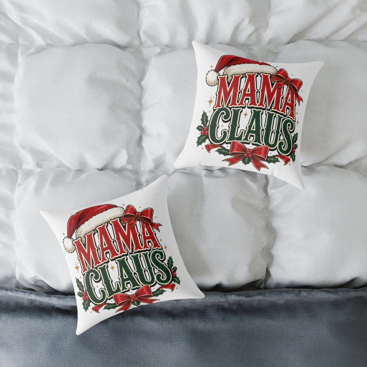 Mama Claus Christmas Pillow — Festive Holiday Decorative Throw Pillow