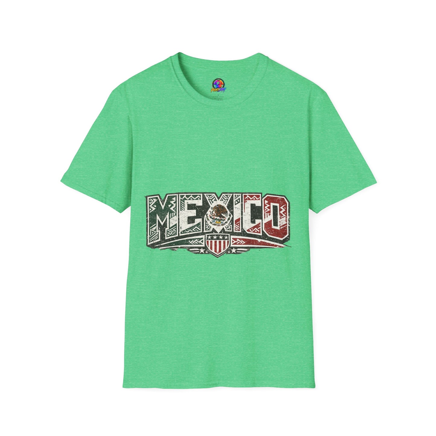 Mexico Pride Graphic T-Shirt — Retro Mexican Flag Design