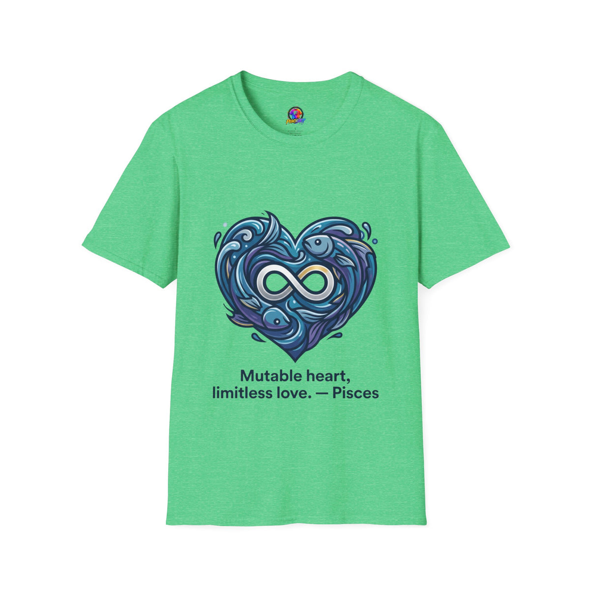 Pisces Infinity Heart T‑Shirt — Zodiac Ocean Love Tee