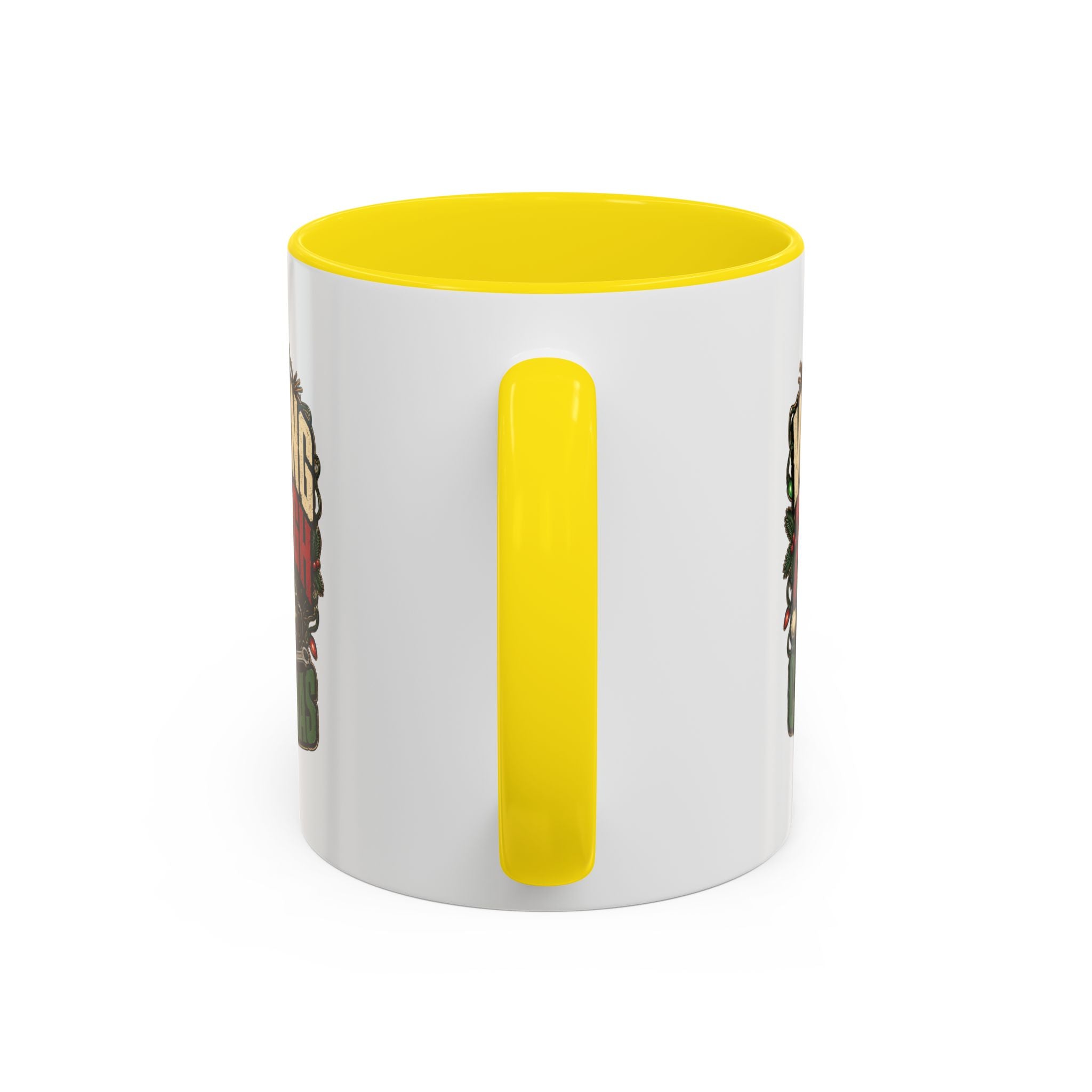 Modern Day Christmas Working Through Christmas Coffee Mug — Funny Holiday Work & Overtime Gift